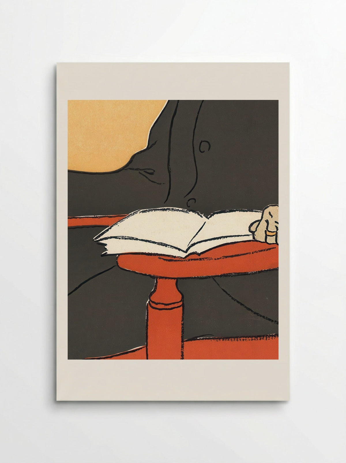 Man Reading in Armchair - Edward Penfield - Poster