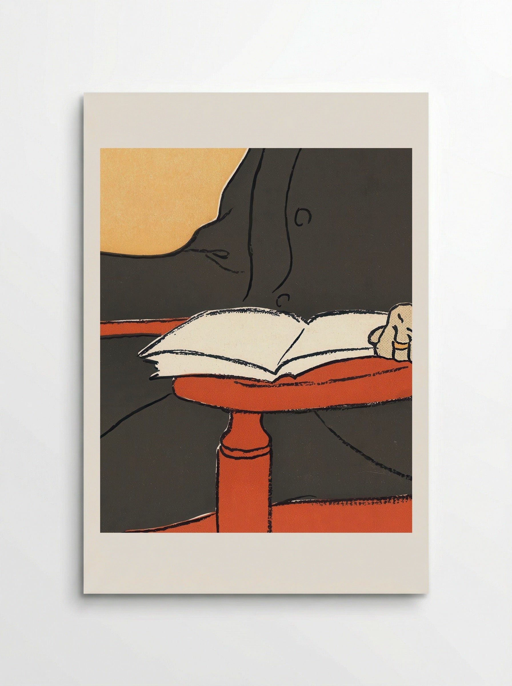 Man Reading in Armchair - Edward Penfield - Poster
