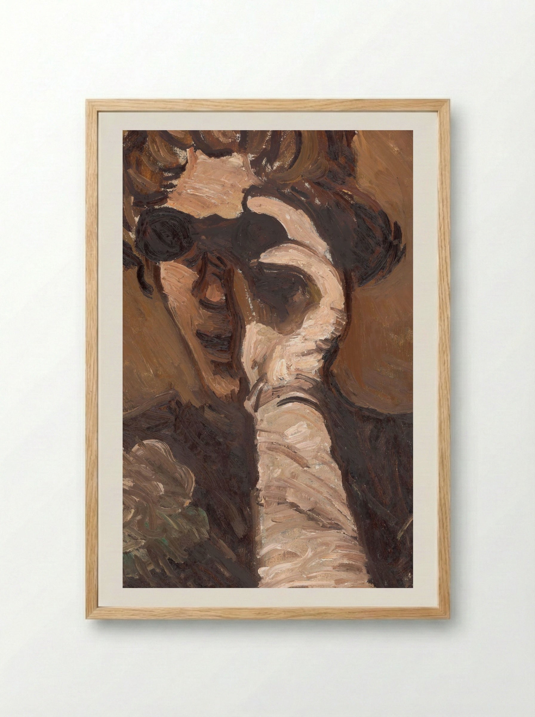 Lady with Opera Glasses - Cyprián Majerník - Framed Print Wood