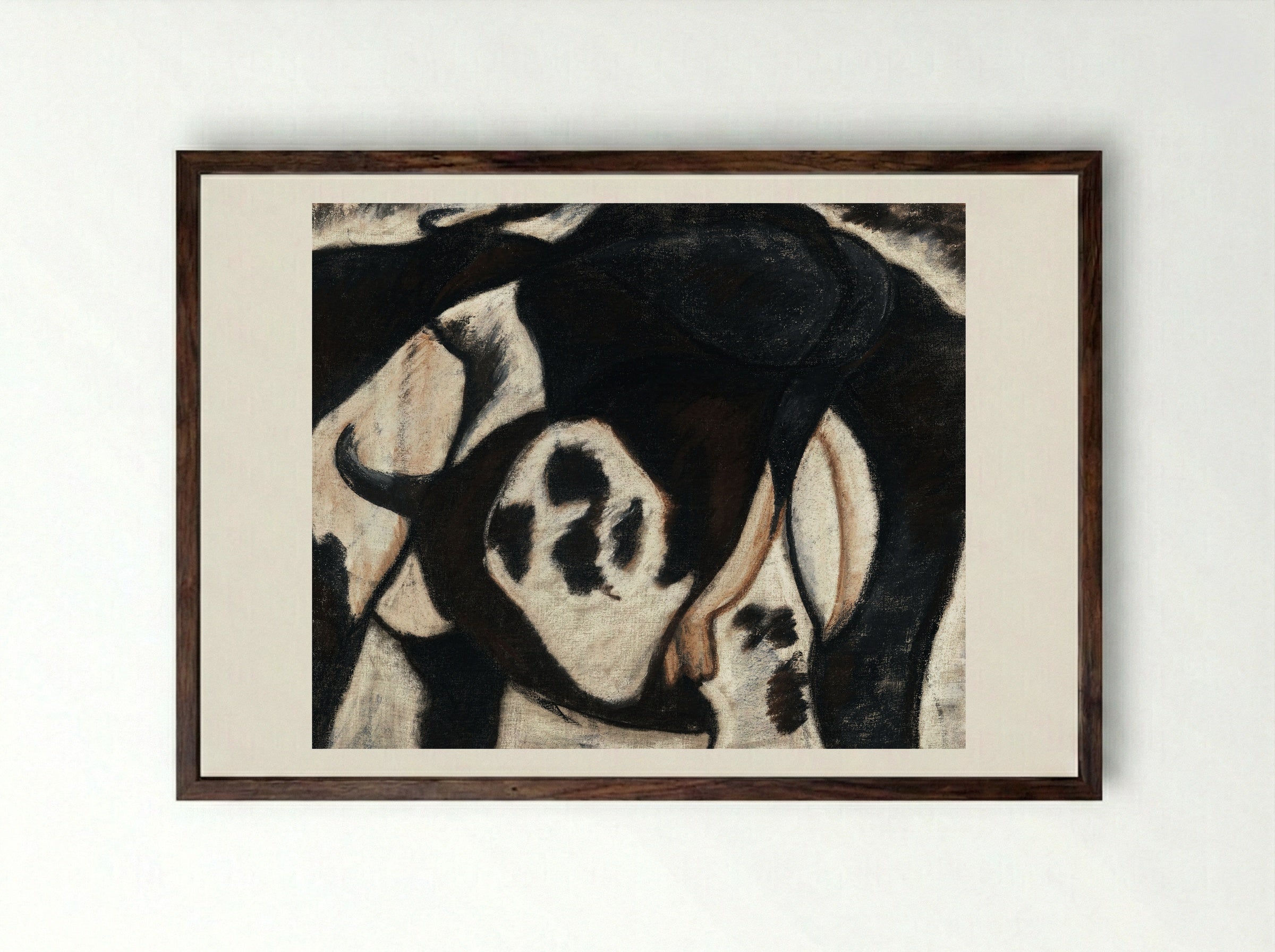 Cow - Arthur Dove - Framed Print Dark Wood