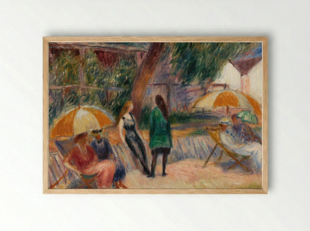 Beach with Figures, Bellport - William James Glackens - Framed Print Wood