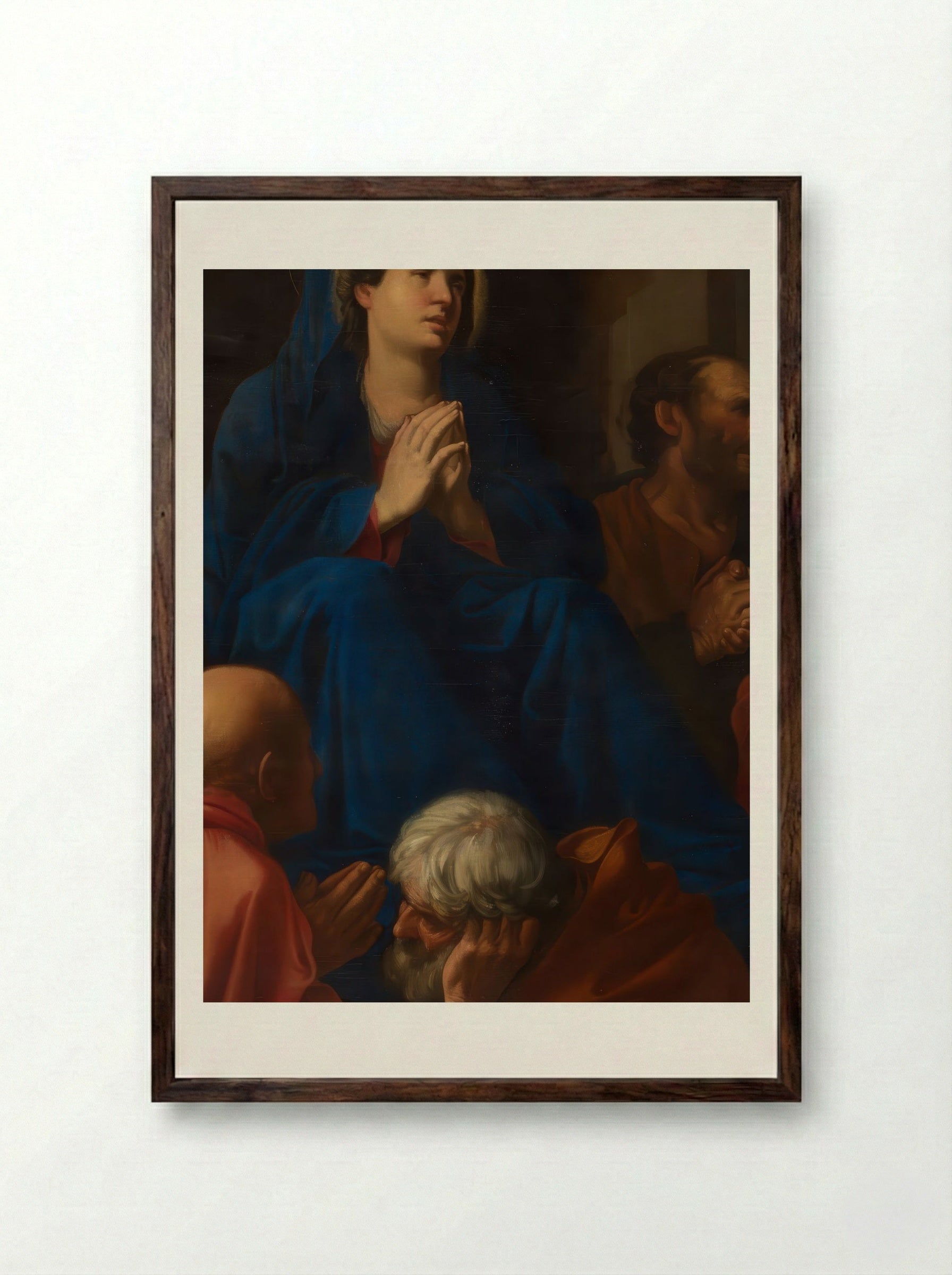 The Dormition of the Virgin - Carlo Saraceni - Framed Print Dark Wood