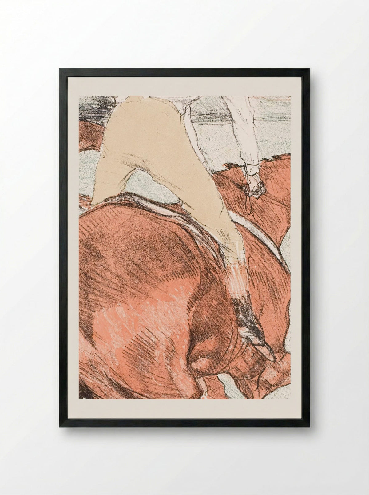 Le Jockey - Henri de Toulouse-Lautrec - Framed Print Black