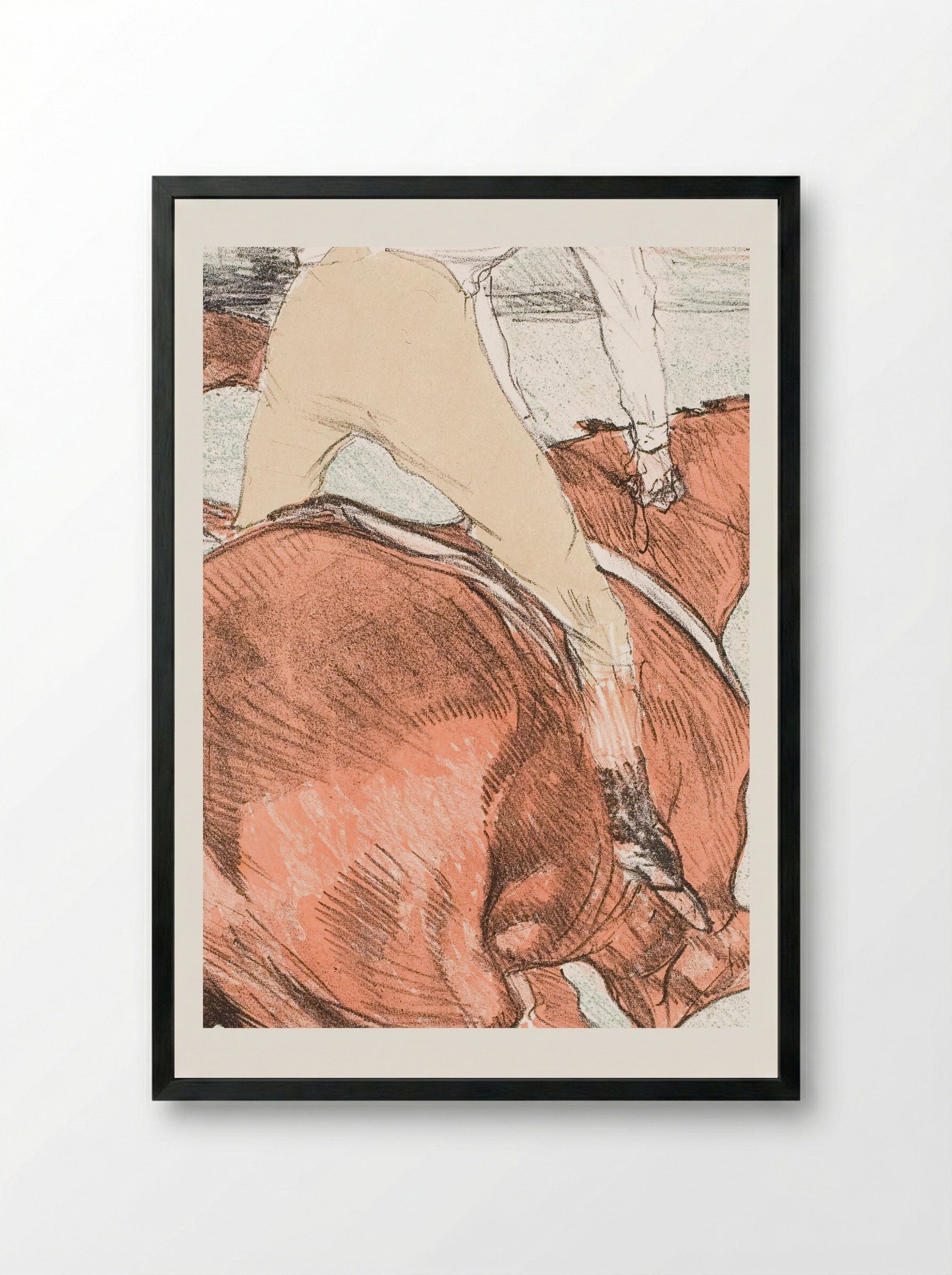 Le Jockey - Henri de Toulouse-Lautrec - Framed Print Black