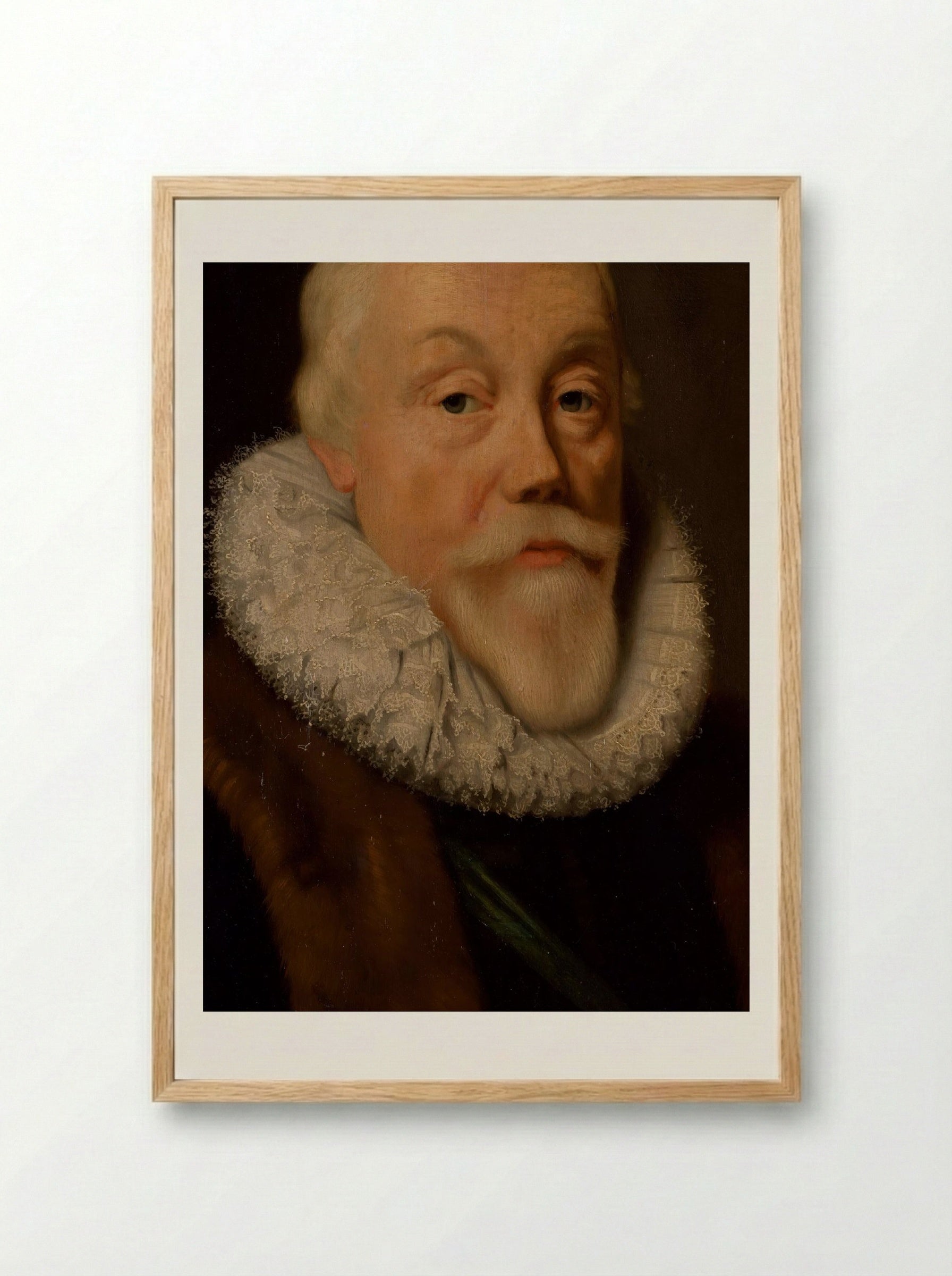 Portrait of a Nobleman, Aged 58 - Michiel Jansz. van Mierevelt - Framed Print Wood