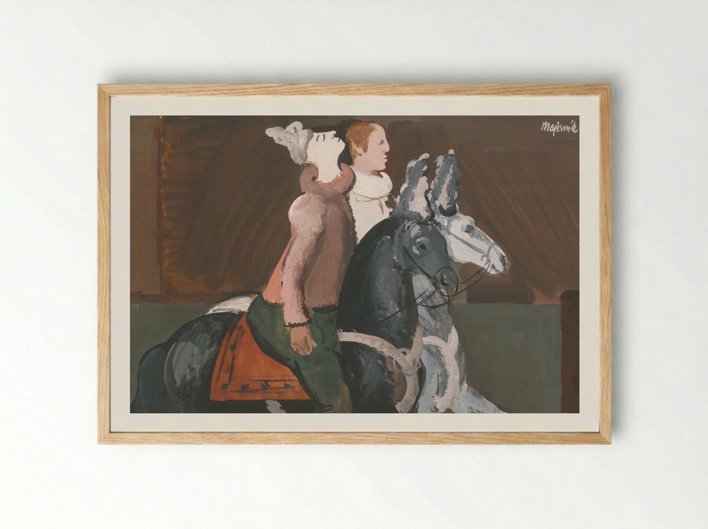 Two Riders - Cyprián Majerník - Framed Print Wood