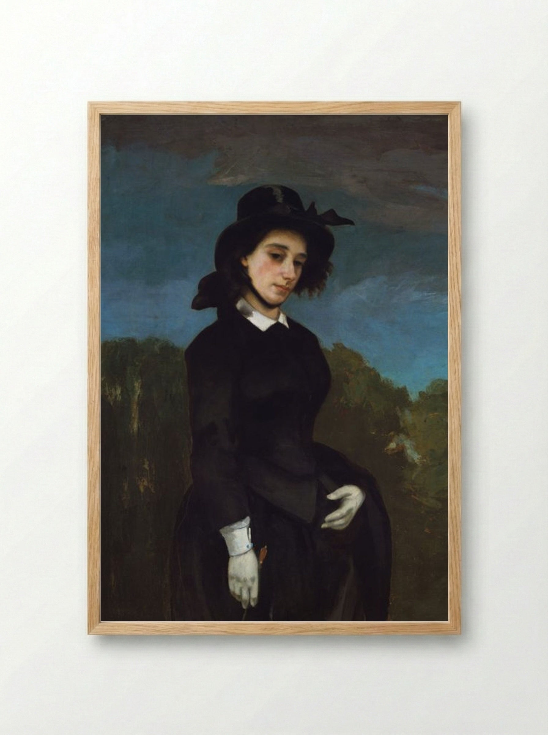 Woman in a Riding Habit ('L'Amazone') - Gustave Courbet - Framed Print Wood