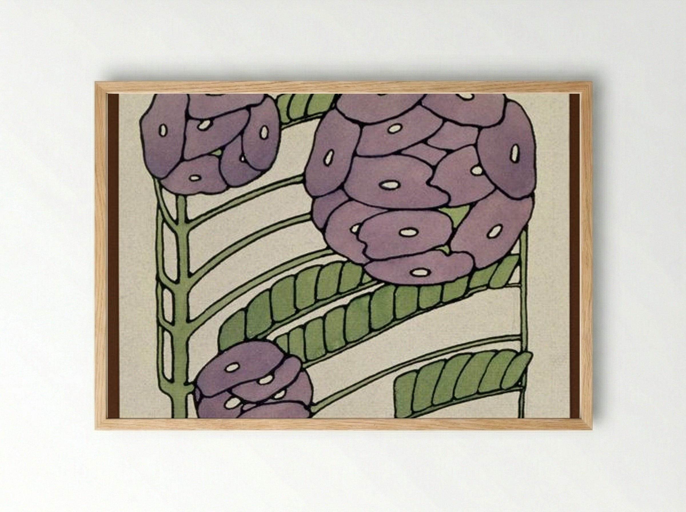 Purple Stylized Floral - Hannah Borger Overbeck - Framed Print Wood