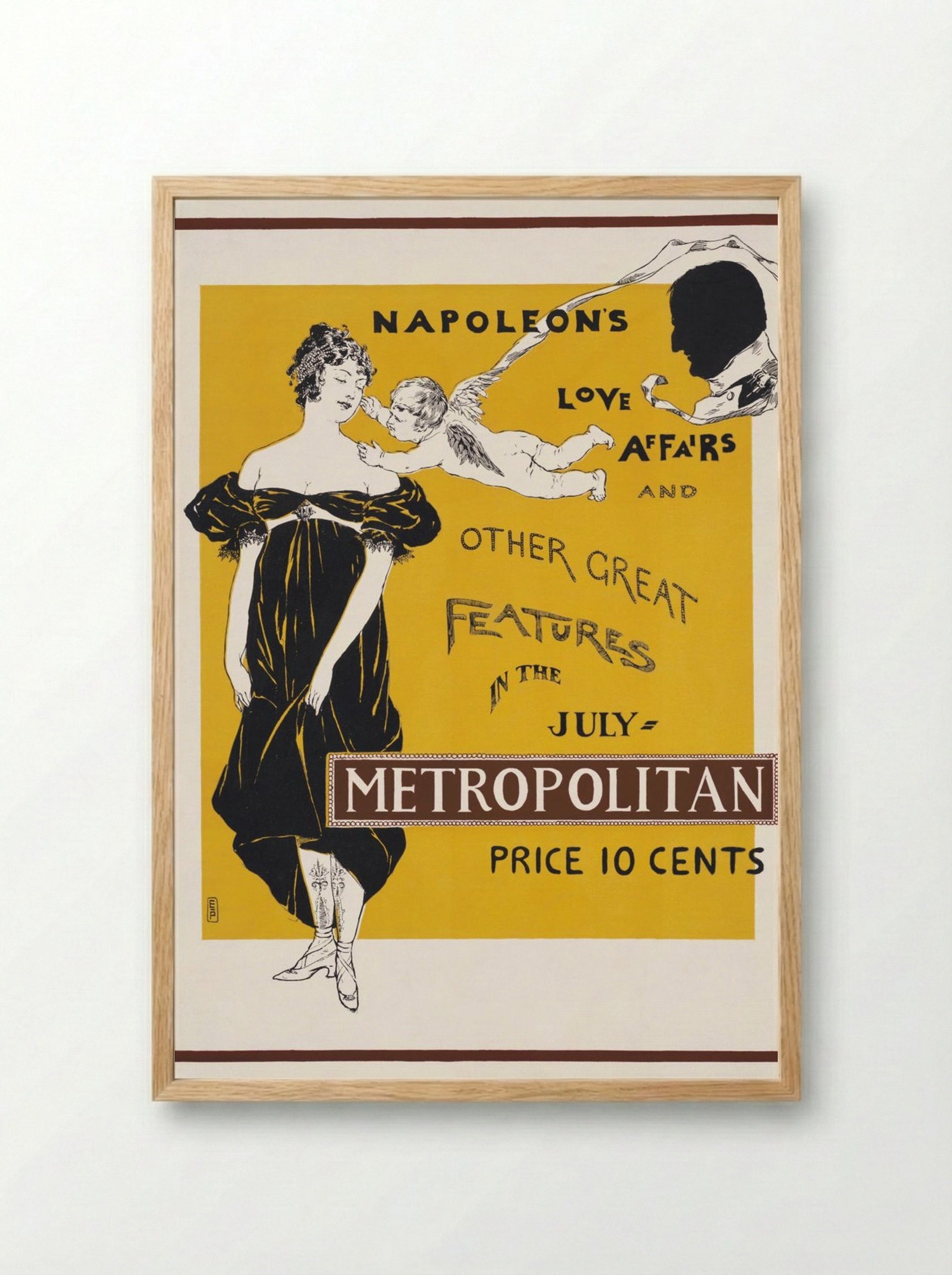 Napoleon's Love Affairs and Other Great Features in the July Metropolitan - Edward Penfield - Framed Print Wood