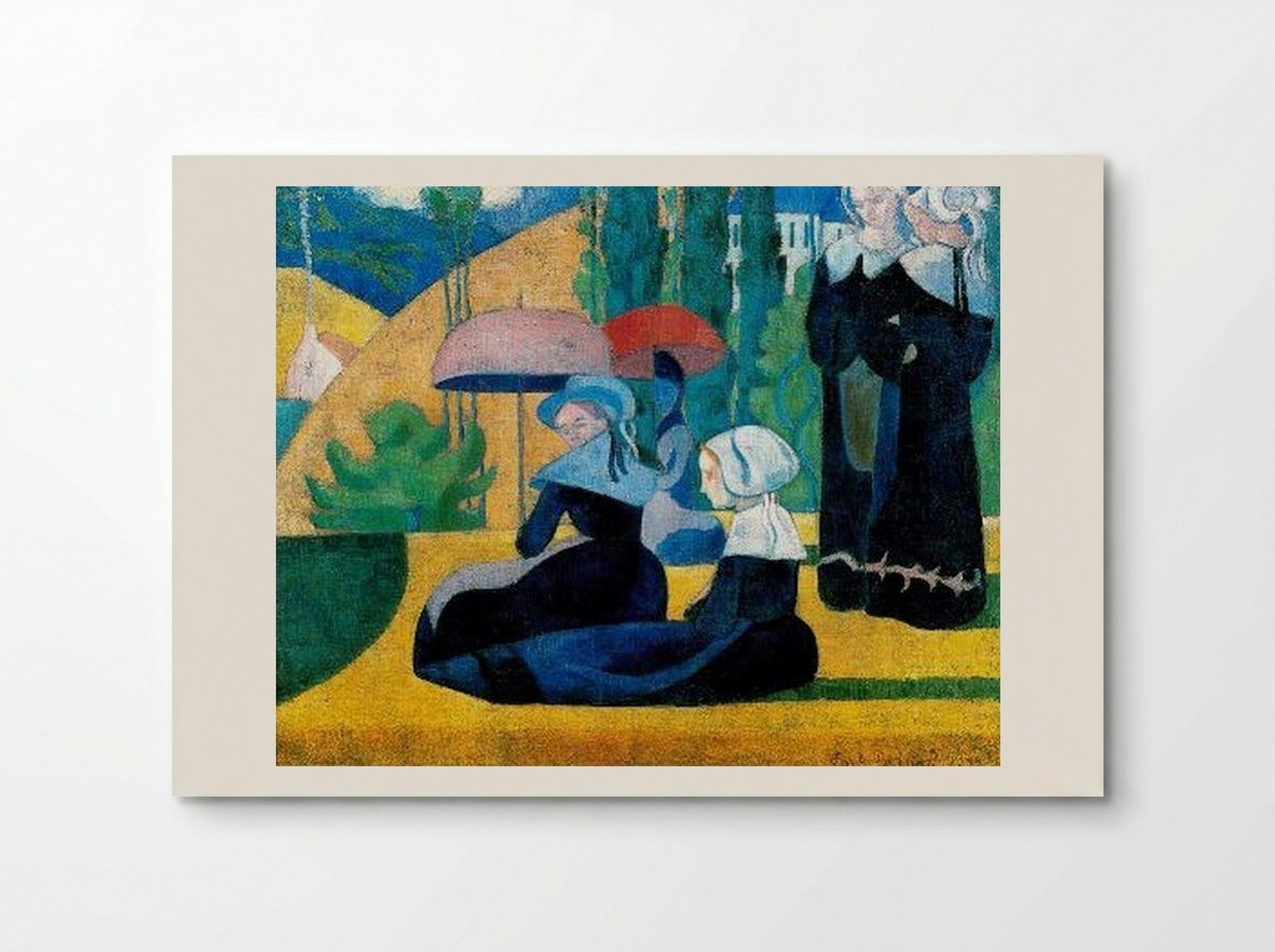 Breton Women with Parasols - Émile Bernard - Poster