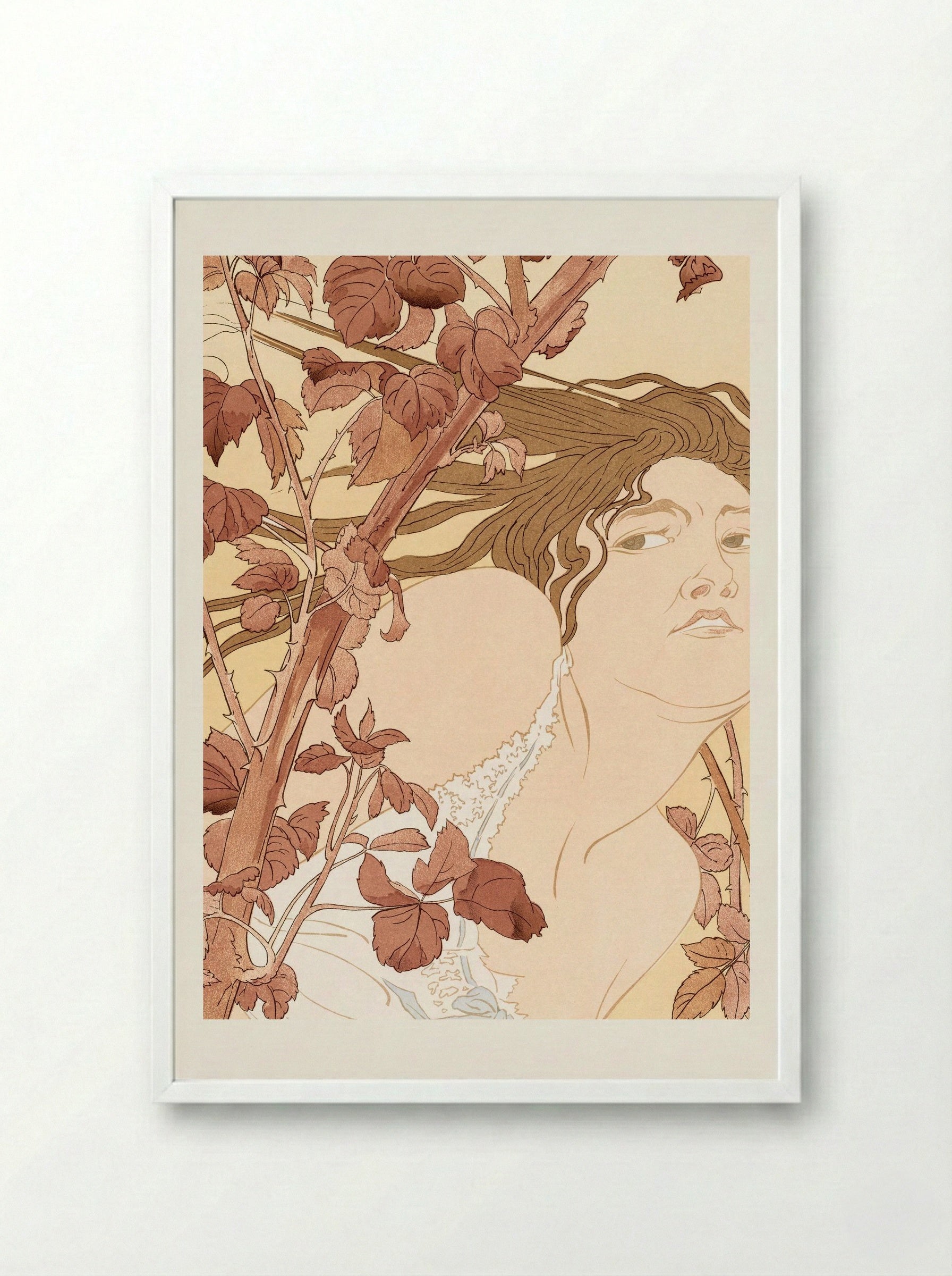 In the Brambles (Dans les ronces) - Henri Detouche - Framed Print White