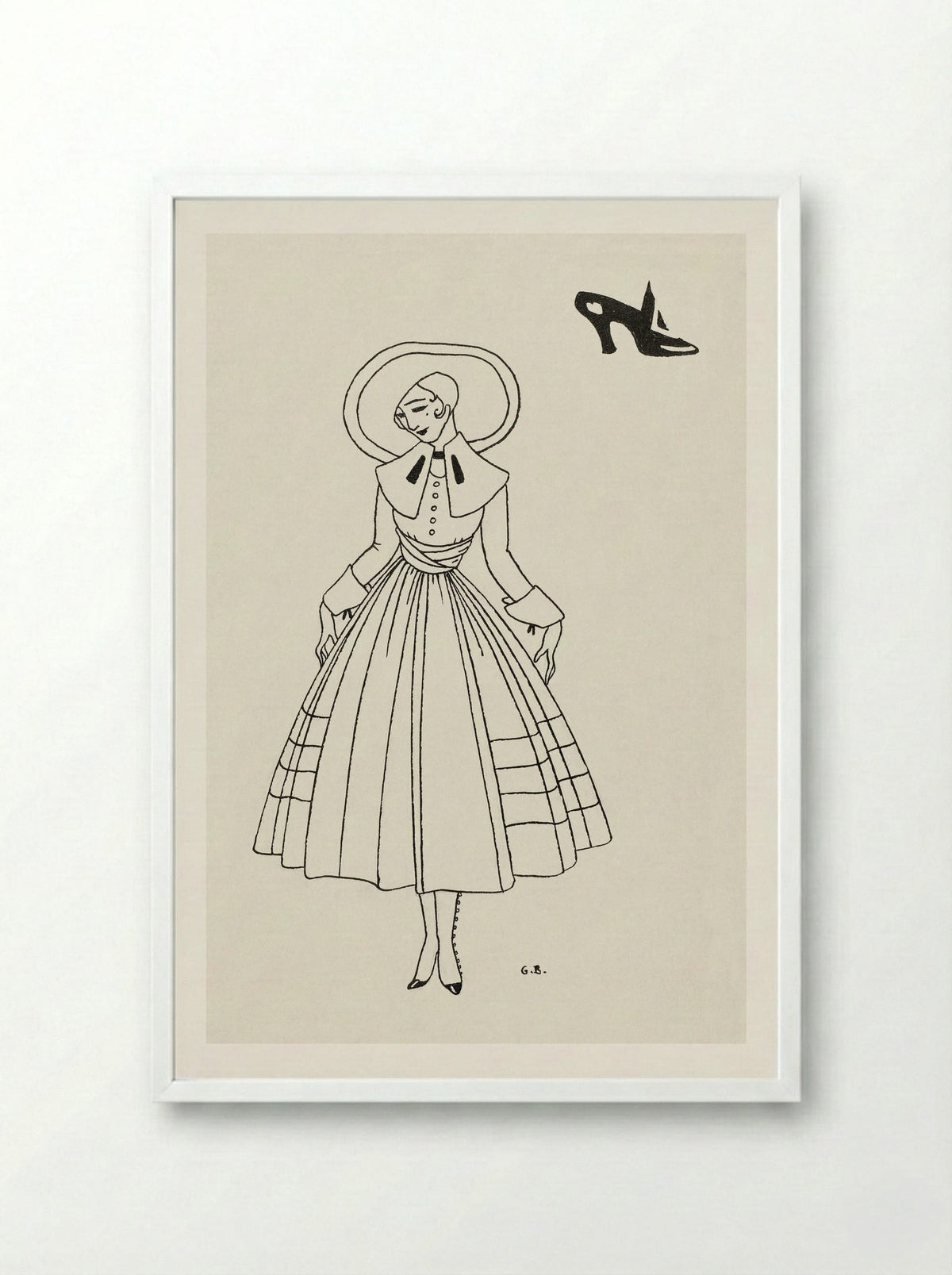 No. 8, 9, p. 26 from Gazette du Bon Ton - George Barbier - Framed Print White