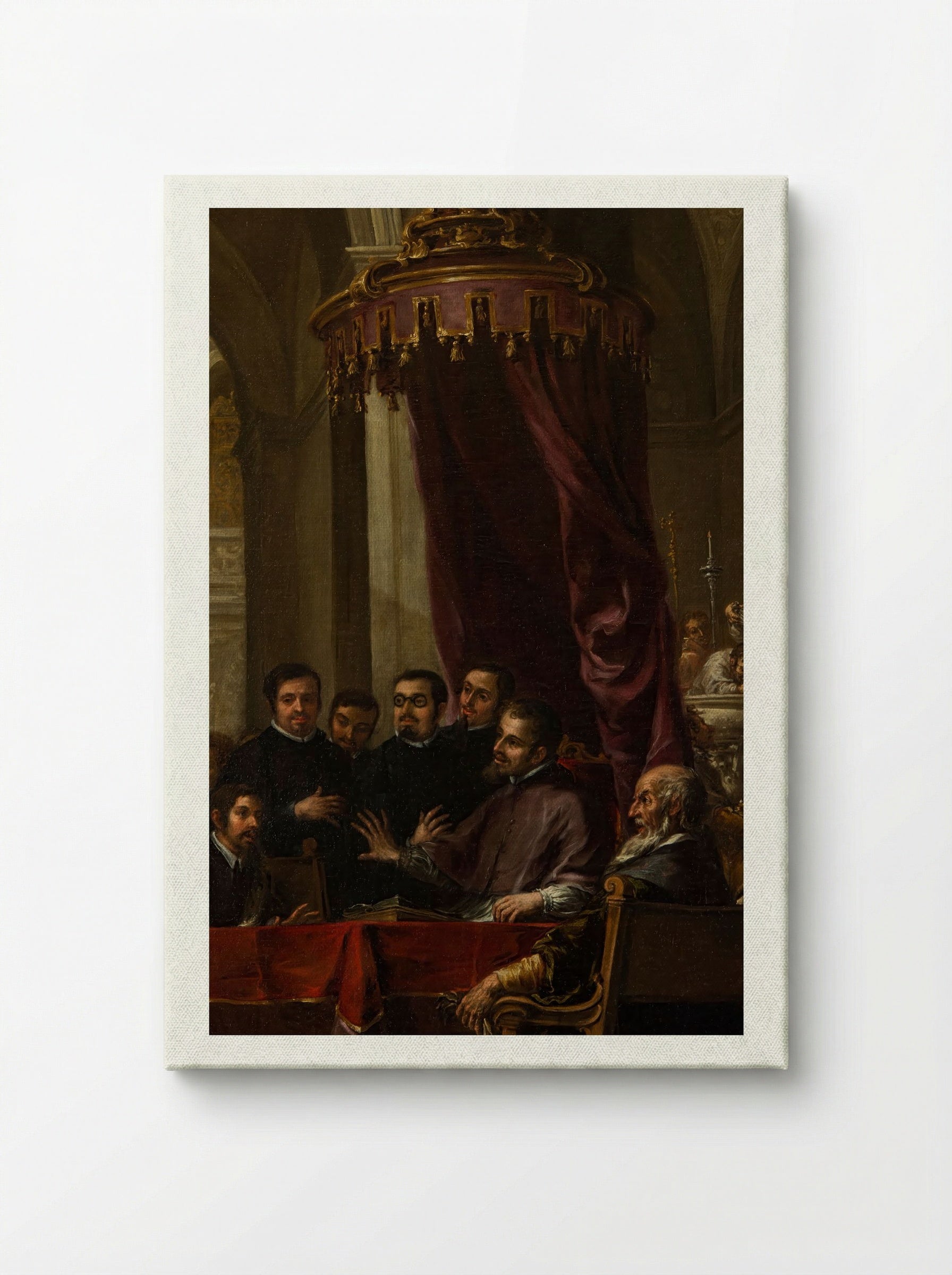 The Conversion and Baptism of St. Augustine by St. Ambrose - Juan de Pareja - Canvas