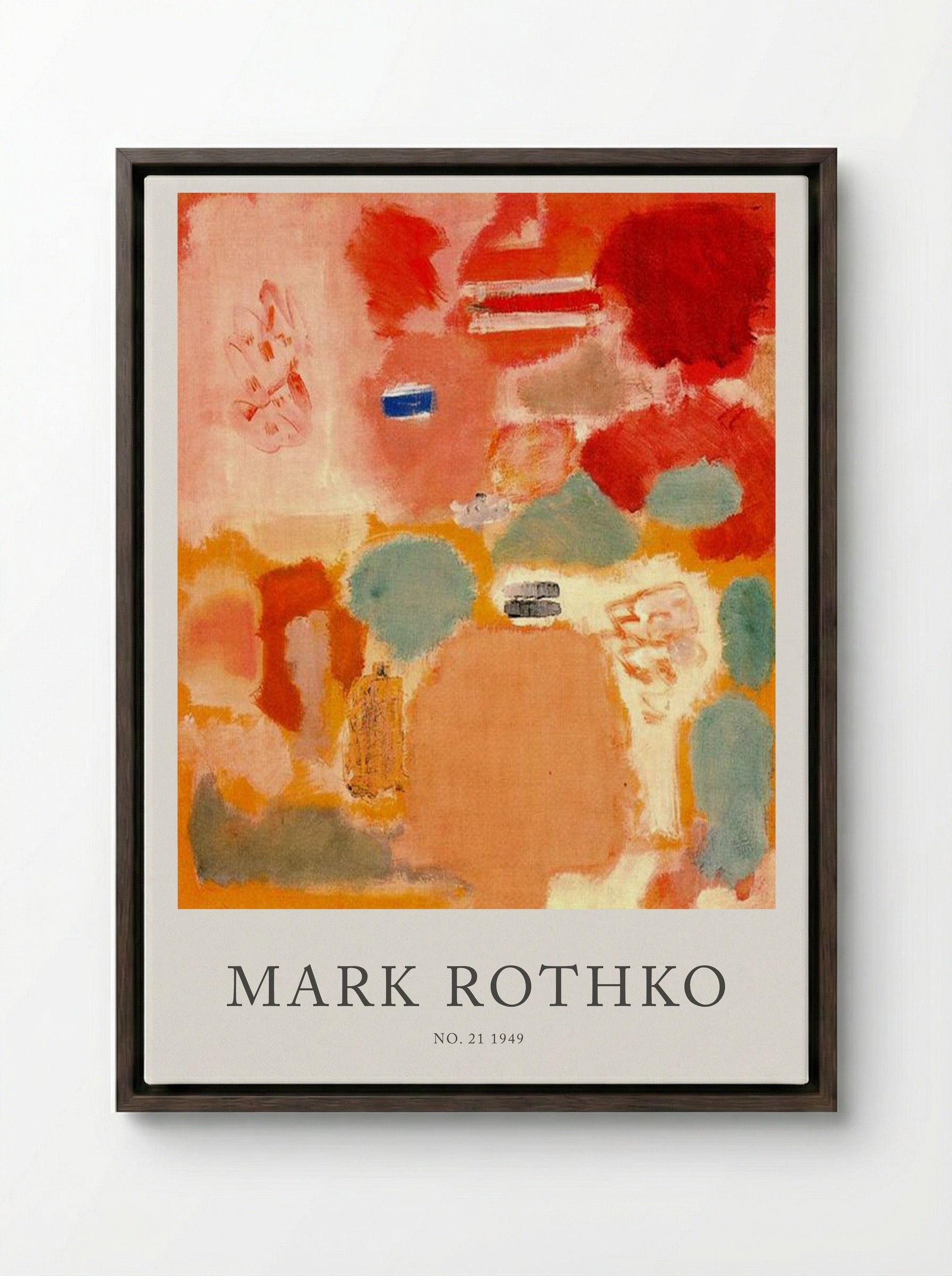 No. 21 - Mark Rothko - Framed Canvas Dark Wood
