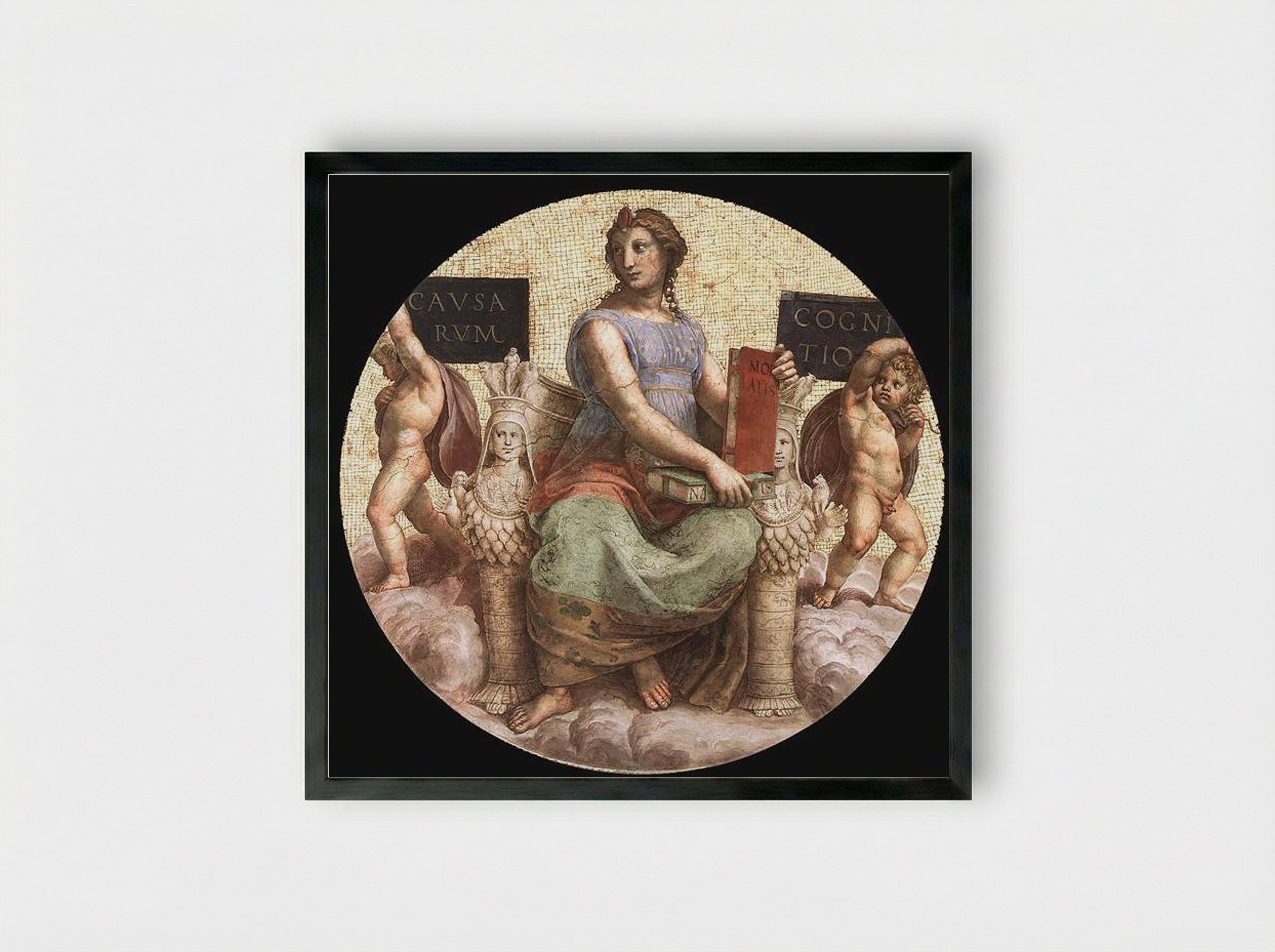 Philosophy, from the 'Stanza della Segnatura' - Raphael - Framed Print Black