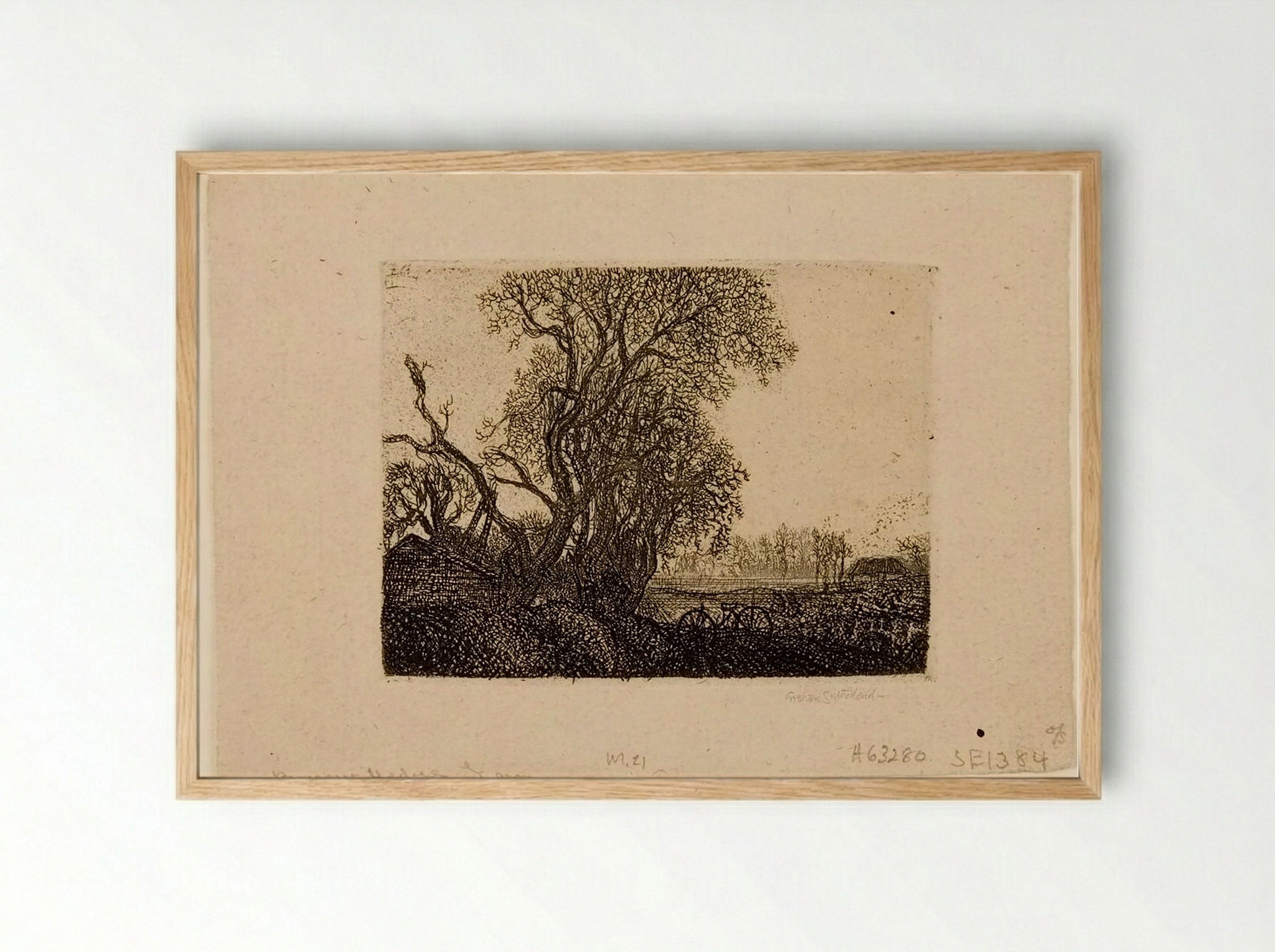 Barrow Hedges Farm - Graham Sutherland - Framed Print Wood