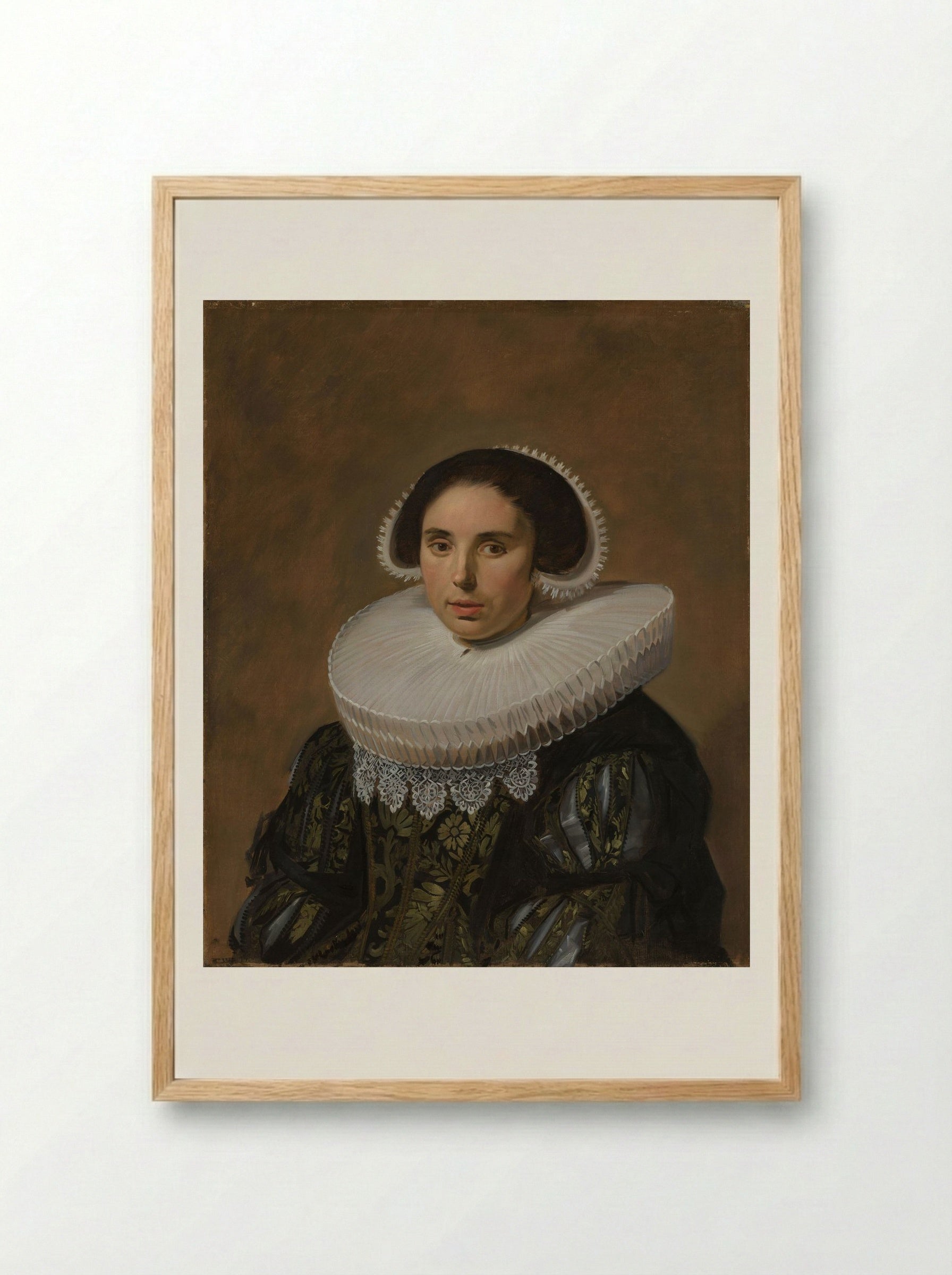 Portrait of Duijfje van Gerwen (1618-1658) - Frans Hals - Framed Print Wood