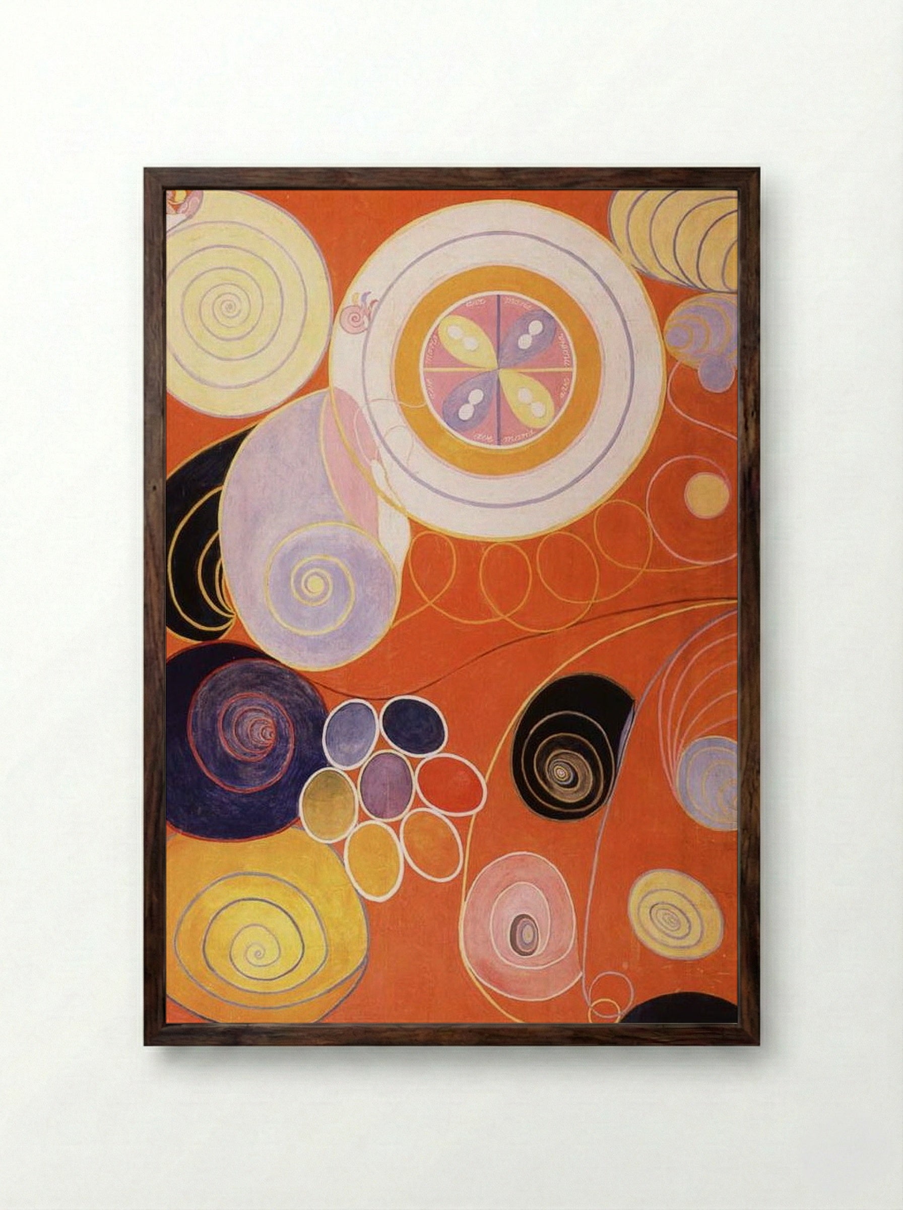 The Ten Biggest, No. 4, Group IV - Hilma af Klint - Framed Print Dark Wood