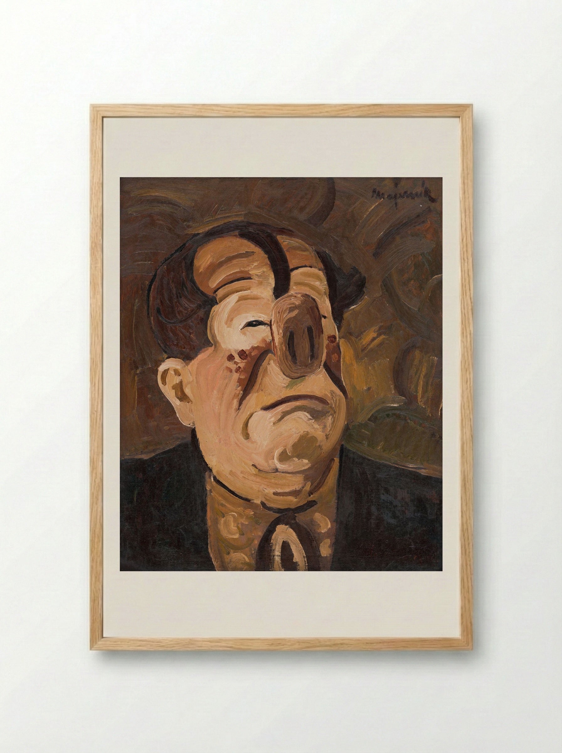 Crying Clown - Cyprián Majerník - Framed Print Wood