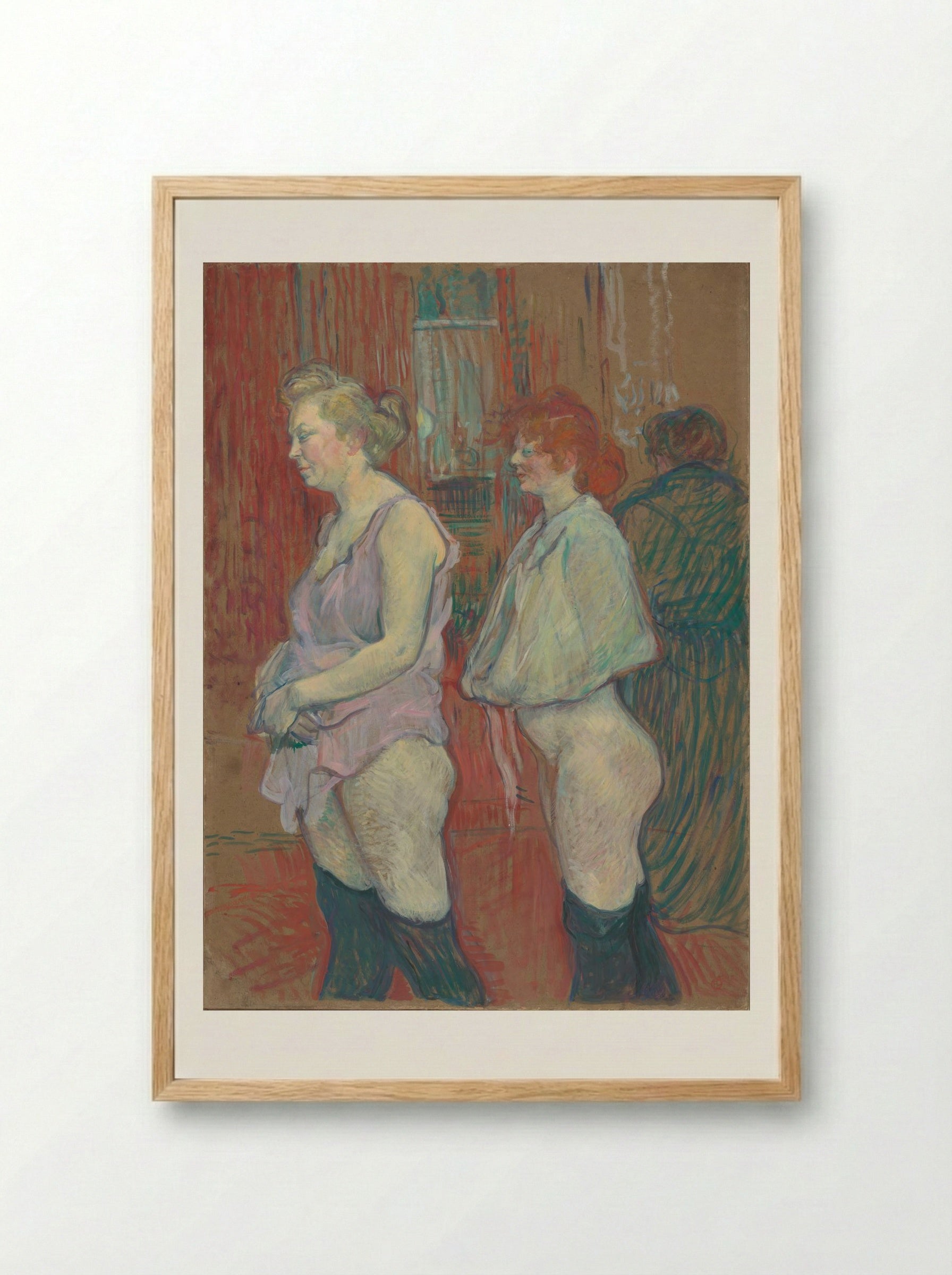 Rue des Moulins - Henri de Toulouse-Lautrec - Framed Print Wood