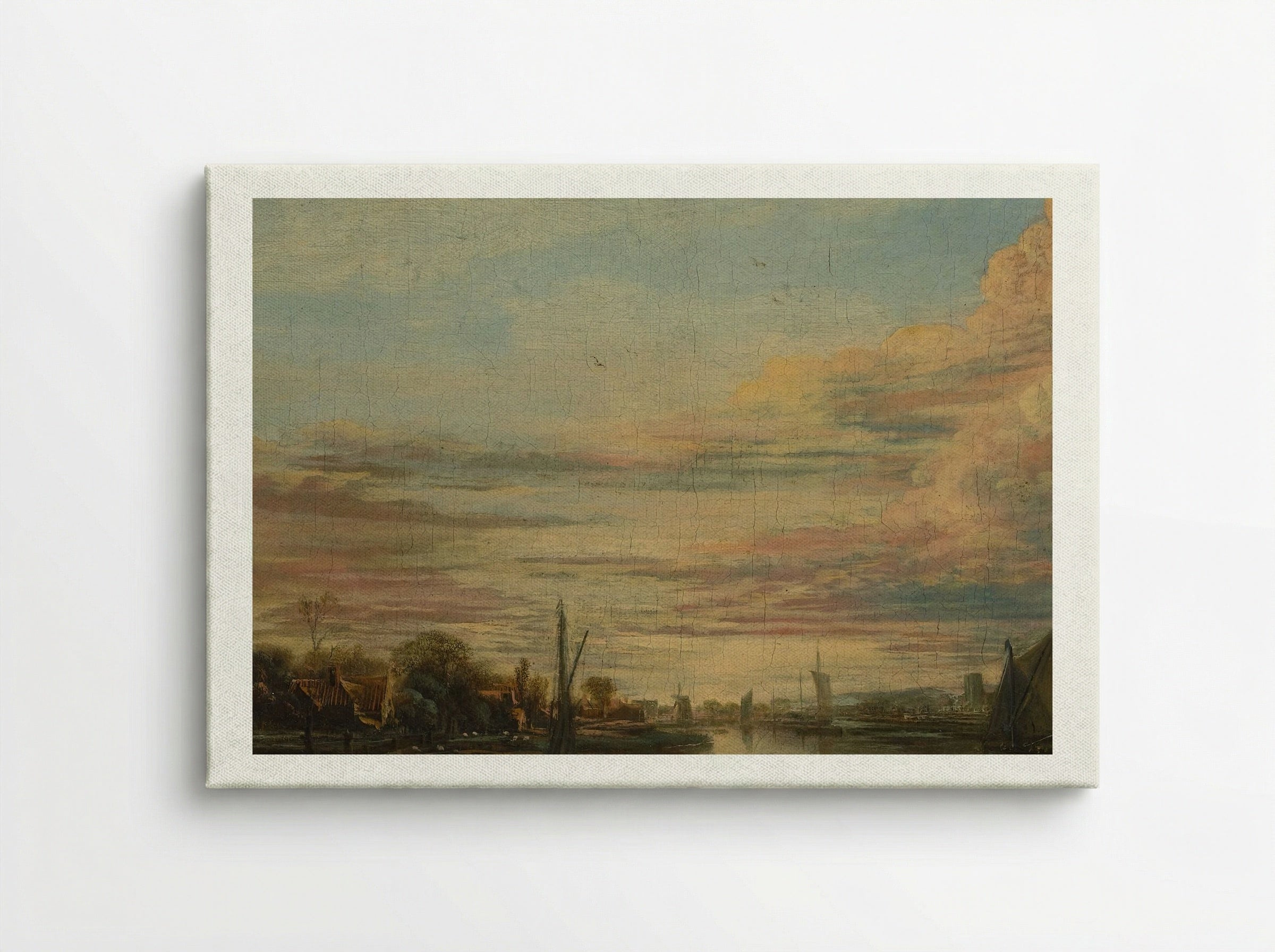 Landscape at Sunset - Aert van der Neer - Canvas