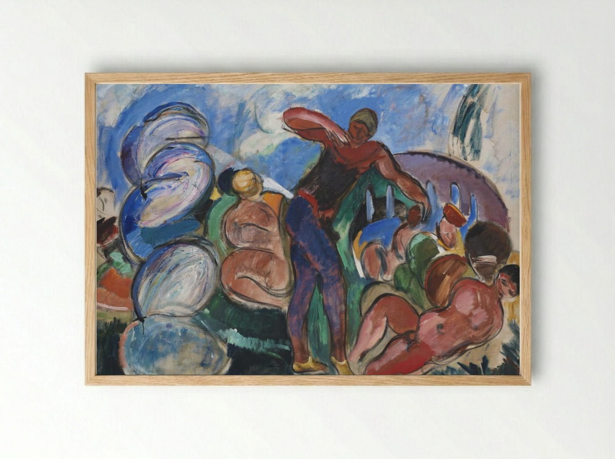 Composition with Figures - Jens Adolf Jerichau - Framed Print Wood