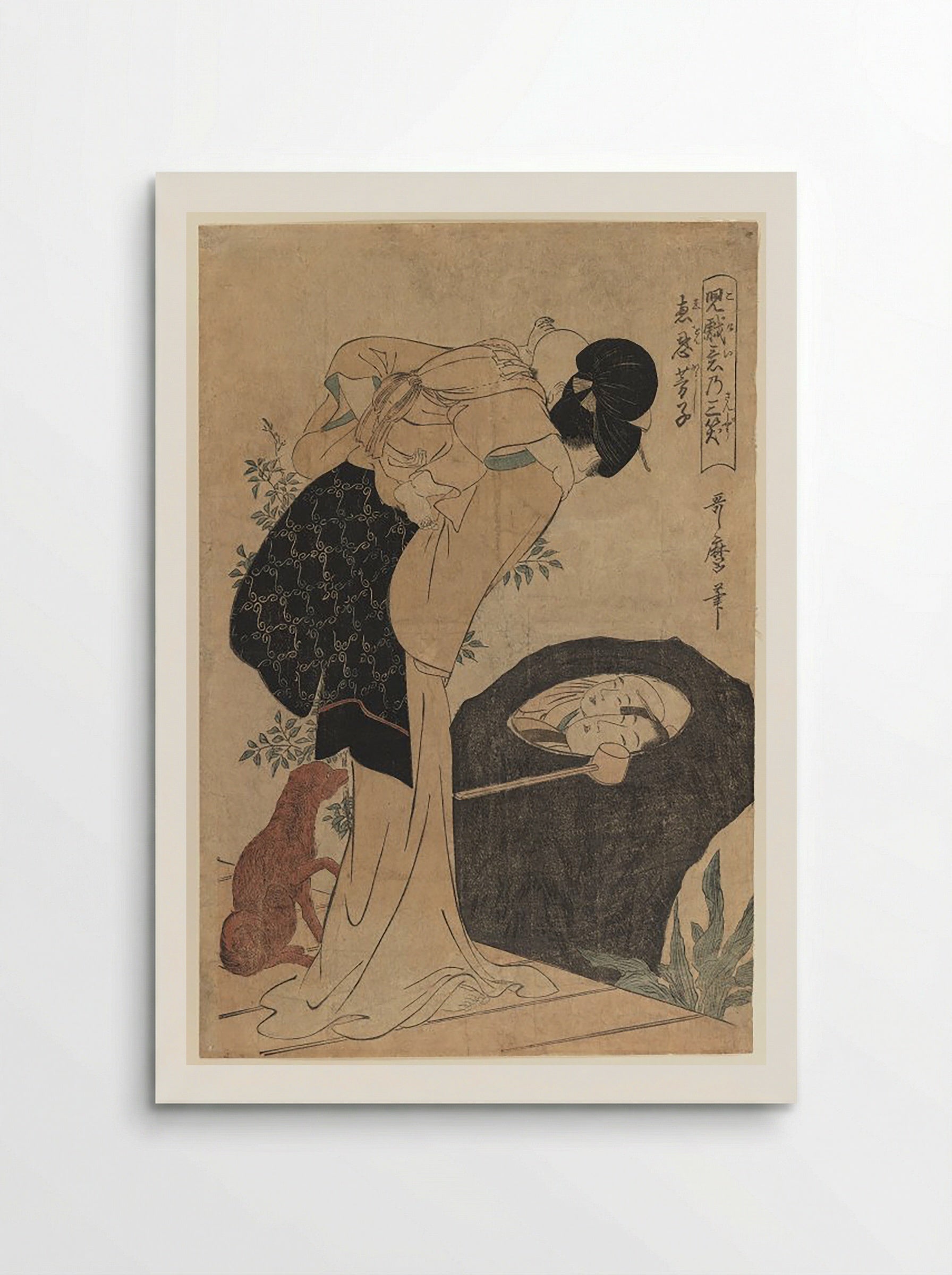 Woman and Child at a Water Basin - Utagawa Toyokuni I - Poster