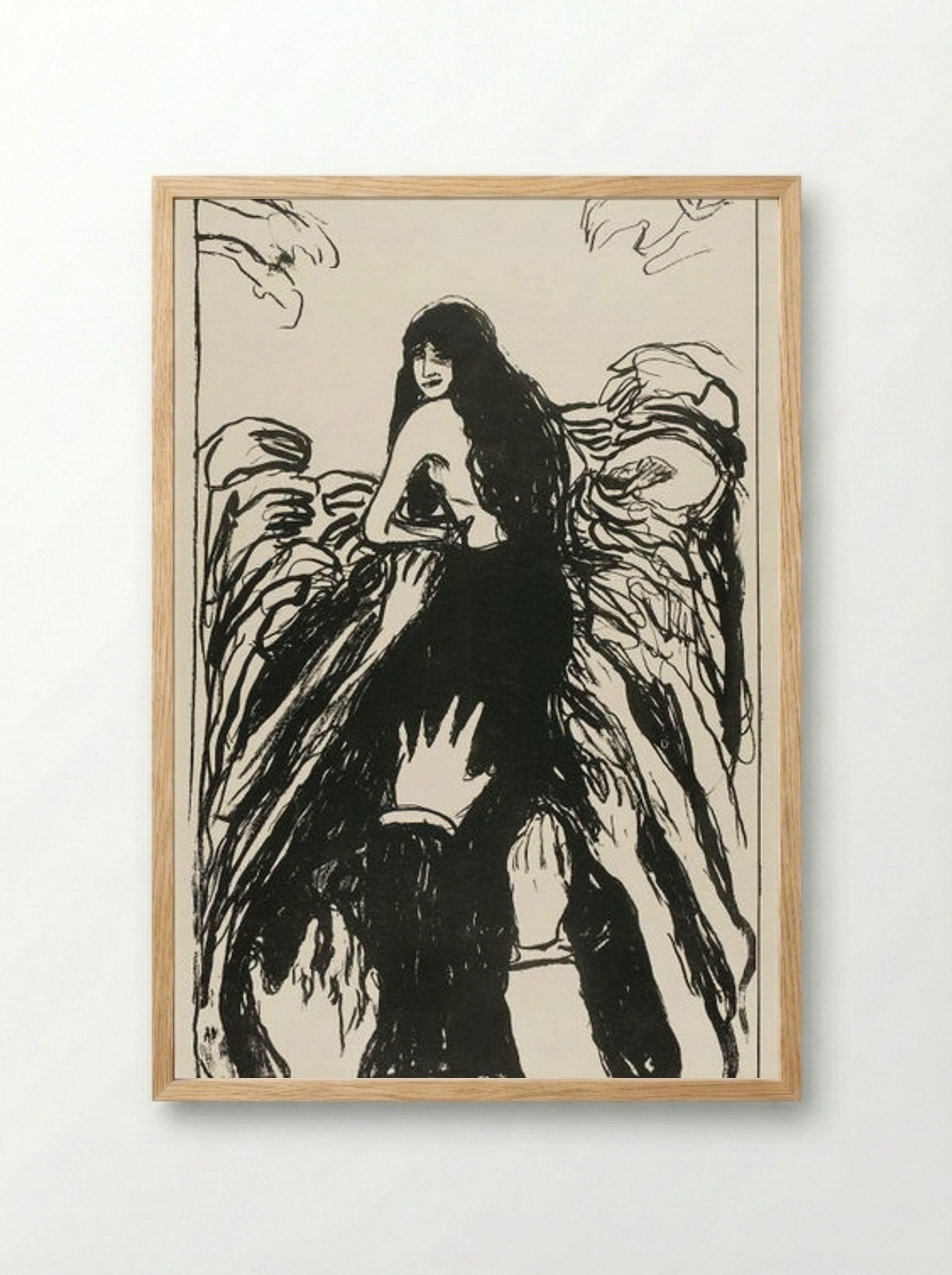 The Hands - Edvard Munch - Framed Print Wood