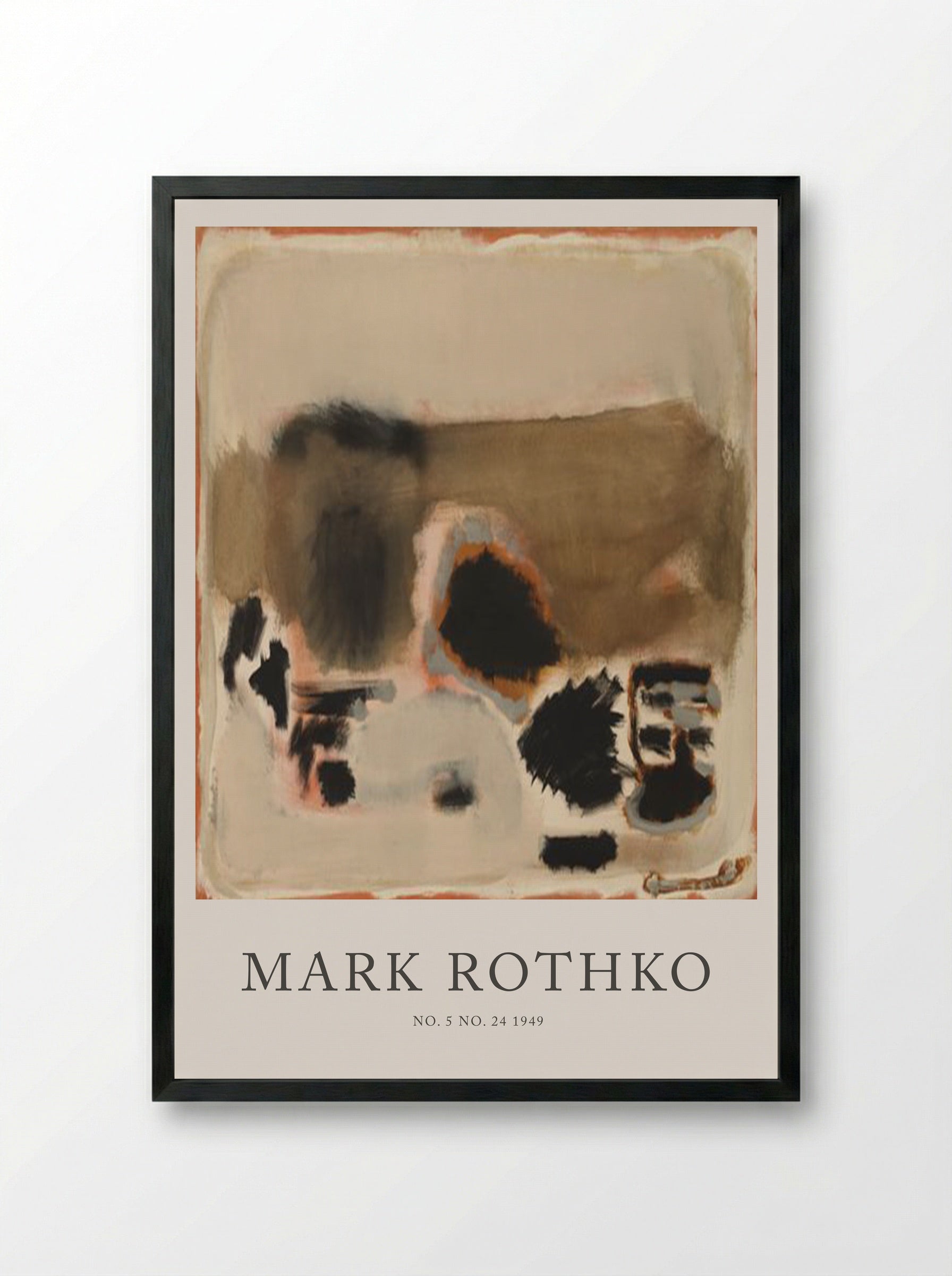 No. 5, No. 24 - Mark Rothko - Framed Print Black