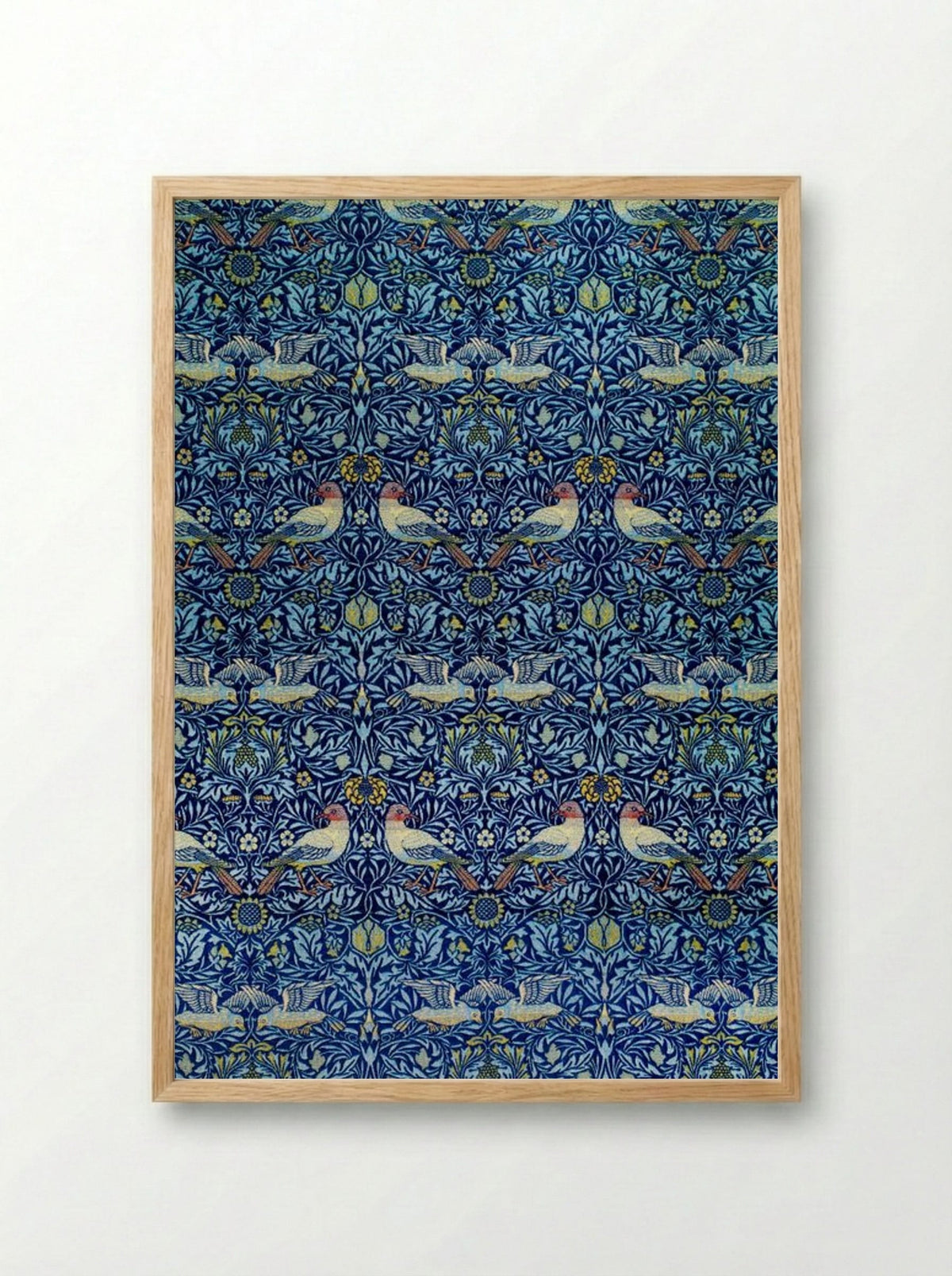 Bird (Wool Curtain Fabric Design) - William Morris - Framed Print Wood