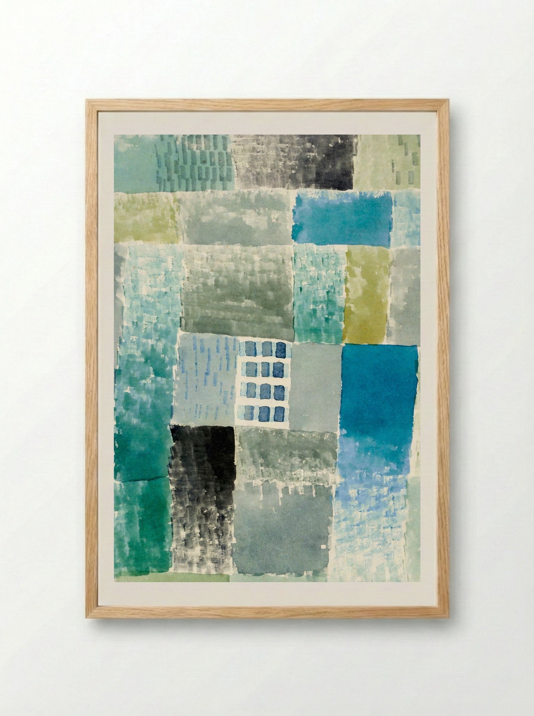 First House in a Settlement - Paul Klee - Framed Print Wood