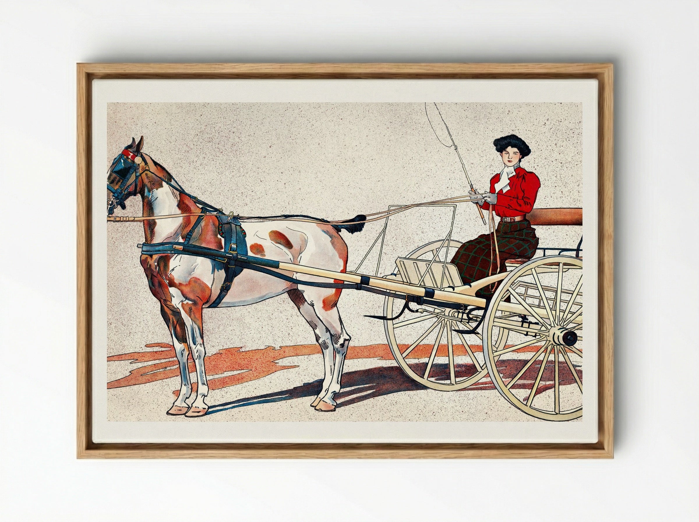 A Kentucky Breaking Cart - Edward Penfield - Framed Canvas Wood