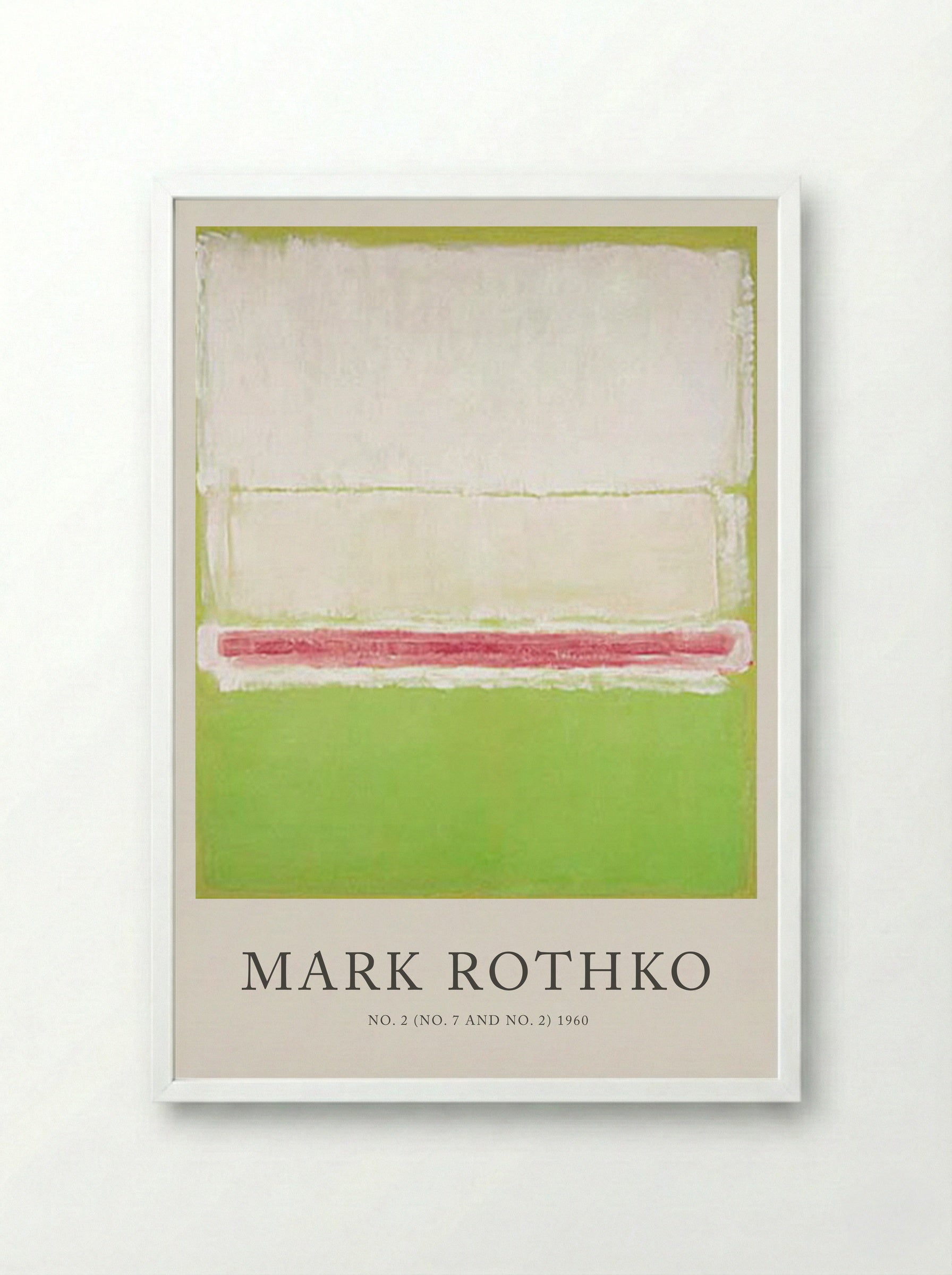 No. 2 (No. 7 and No. 2) - Mark Rothko - Framed Print White