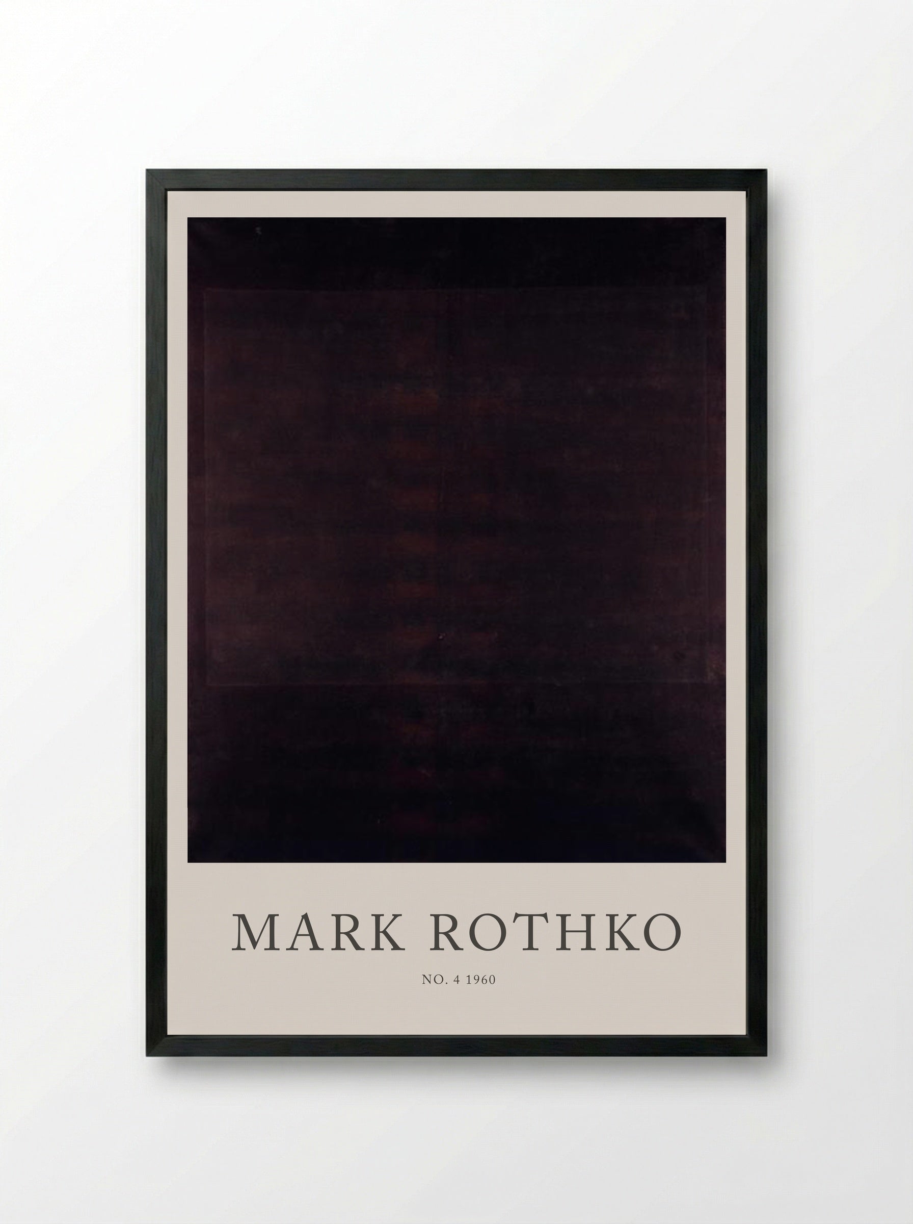 No. 4 - Mark Rothko - Framed Print Black