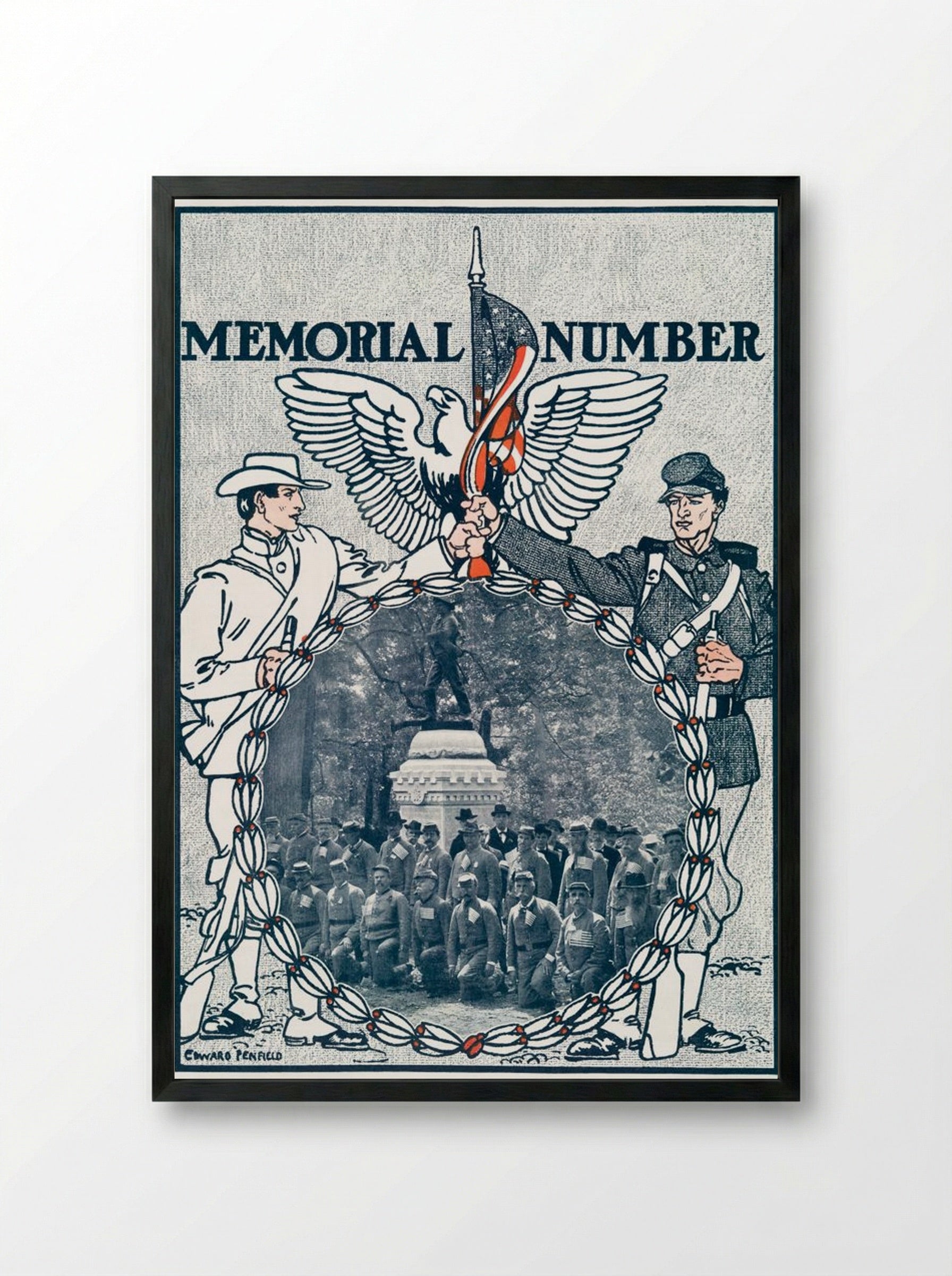 Memorial Number - Edward Penfield - Framed Print Black