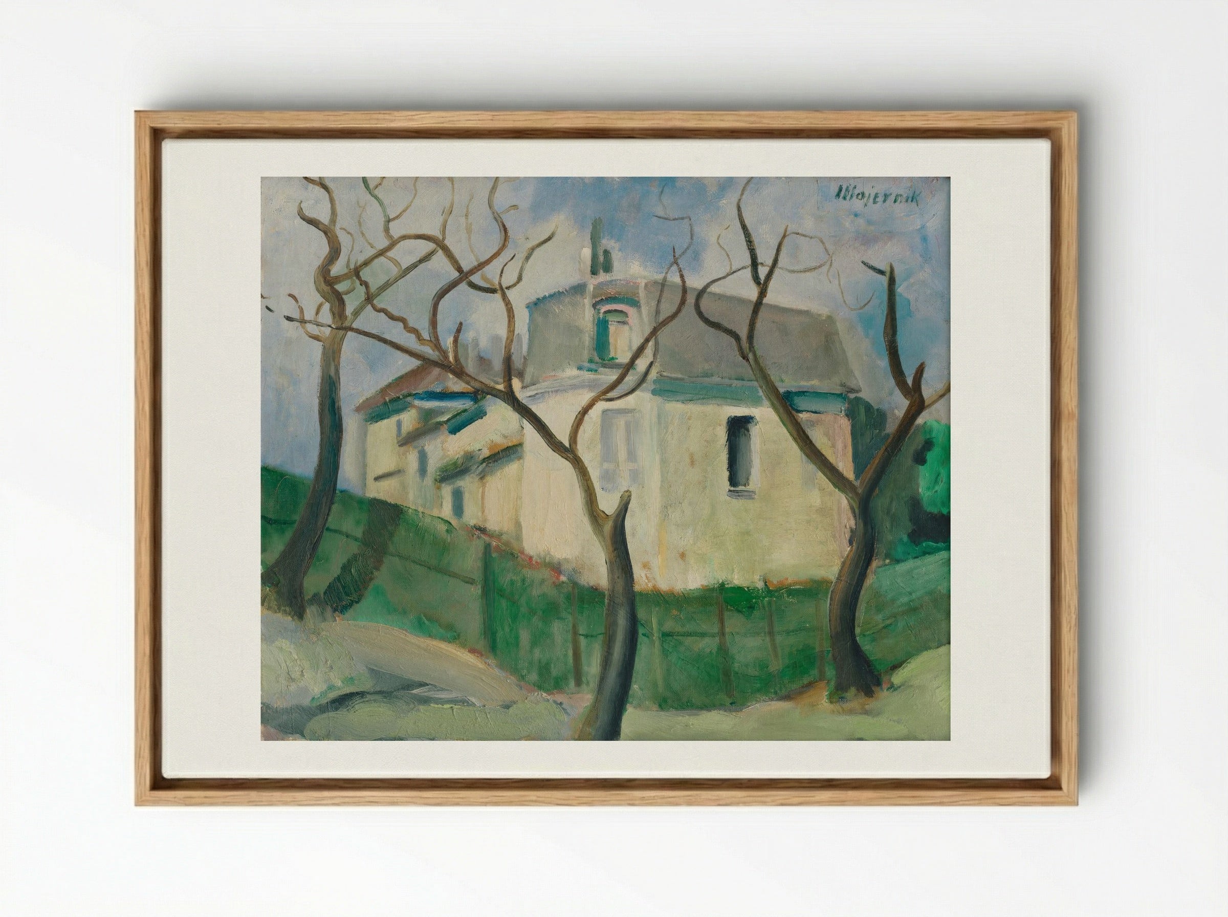 Villa in the Garden - Cyprián Majerník - Framed Canvas Wood