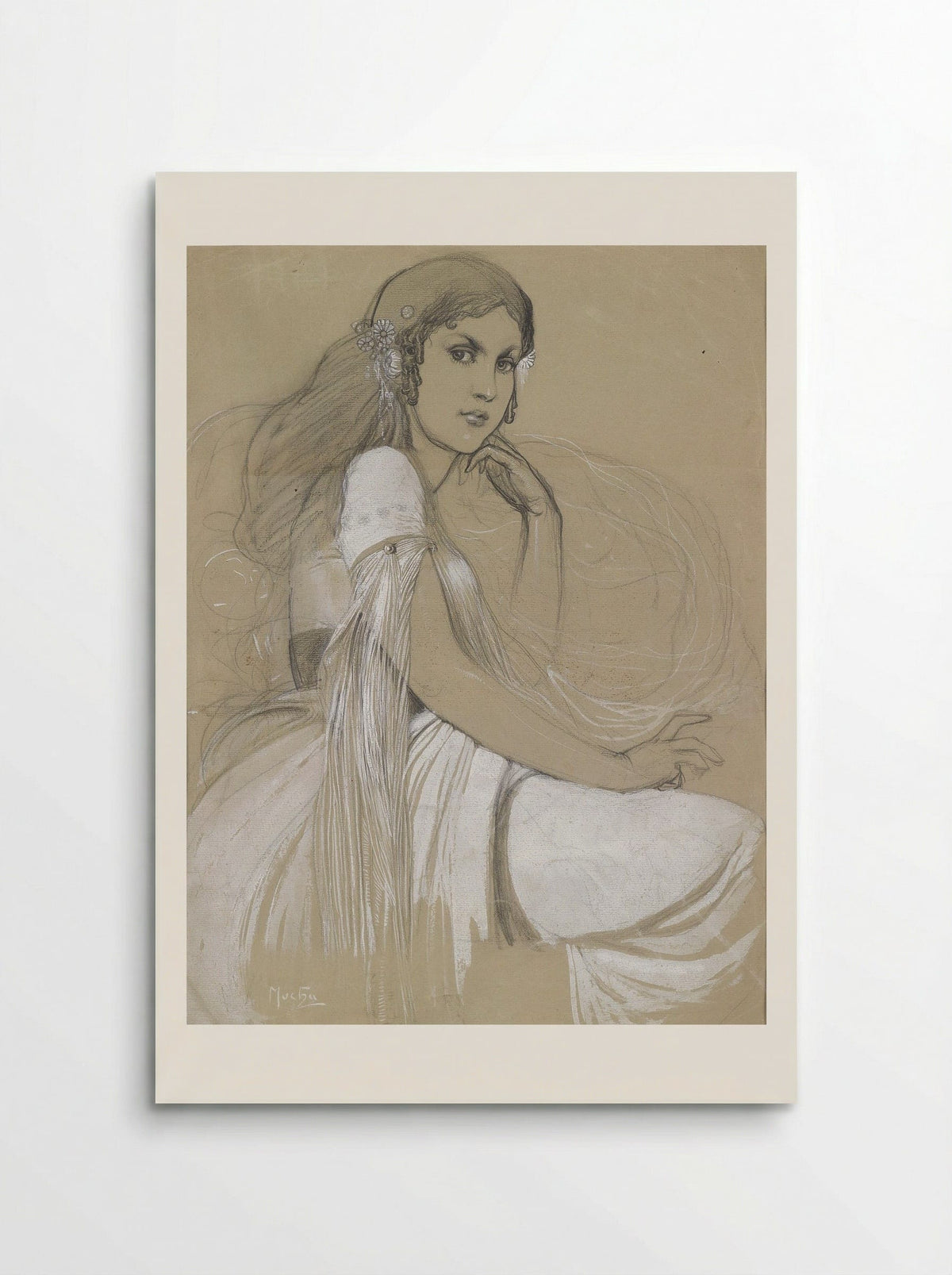 Depicted person Jaroslava Mucha, the artist's daughter - Alphonse Mucha - Poster