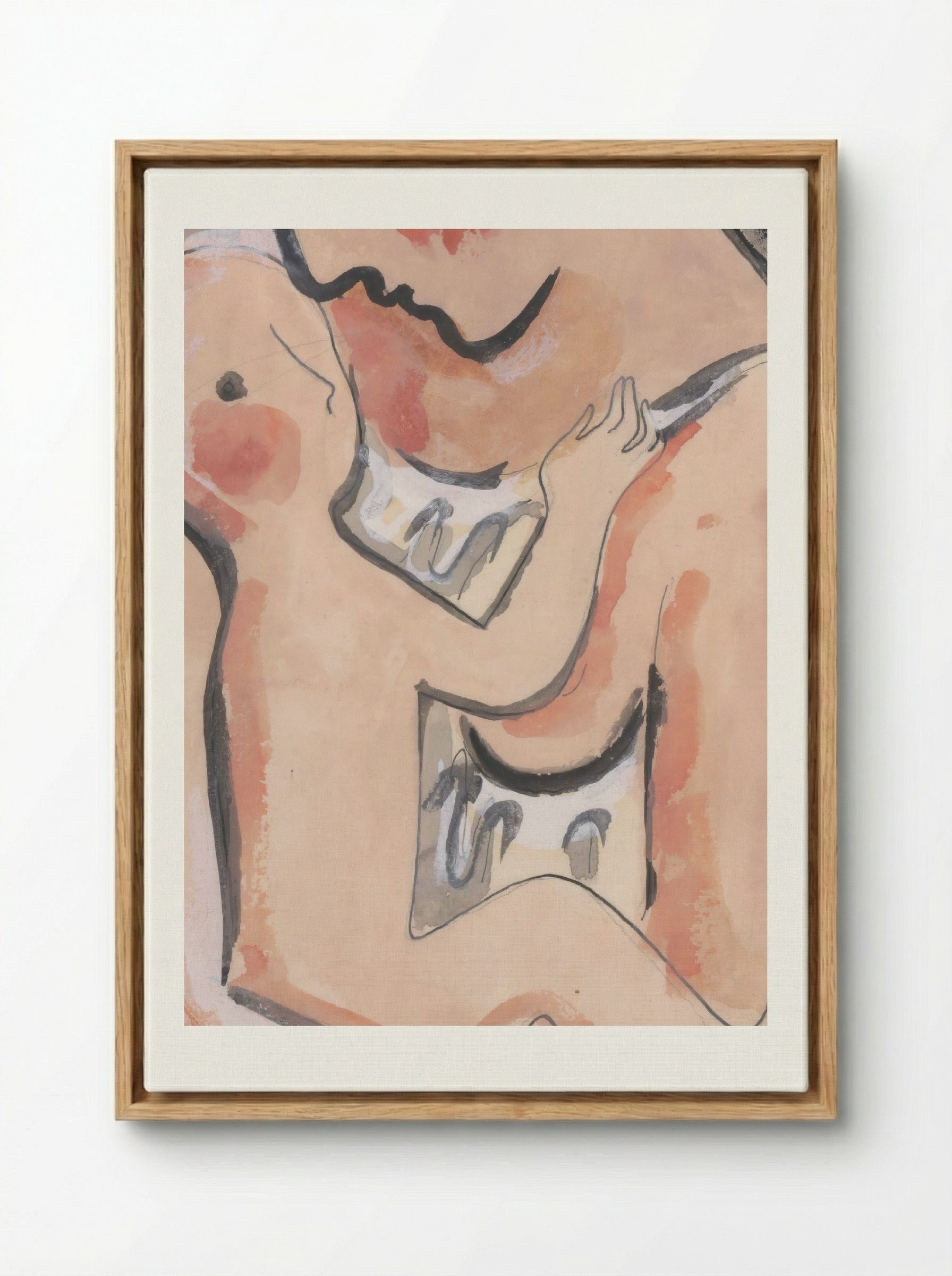 Mother with Child - Mikuláš Galanda - Framed Canvas Wood