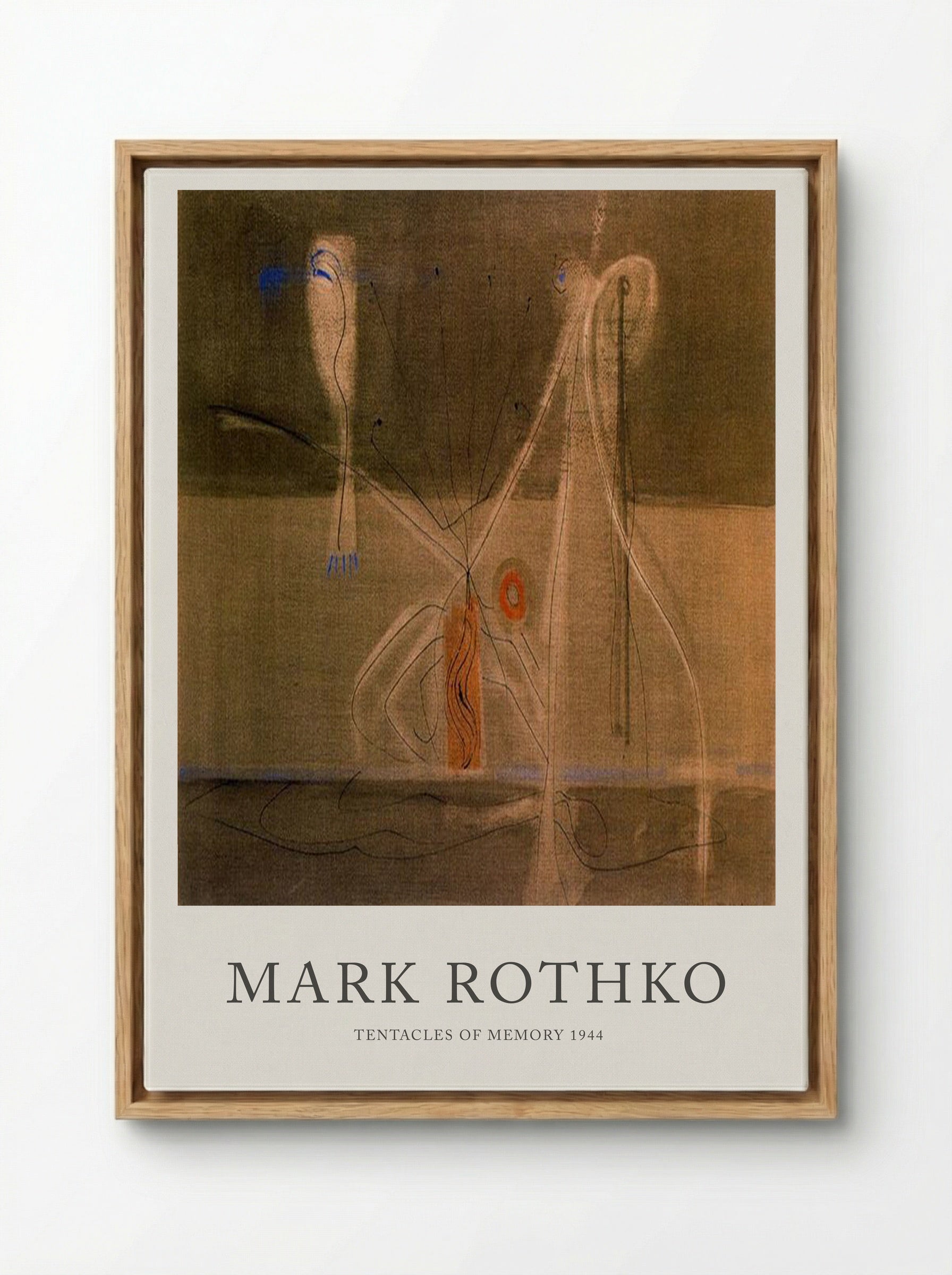 Tentacles of Memory - Mark Rothko - Framed Canvas Wood
