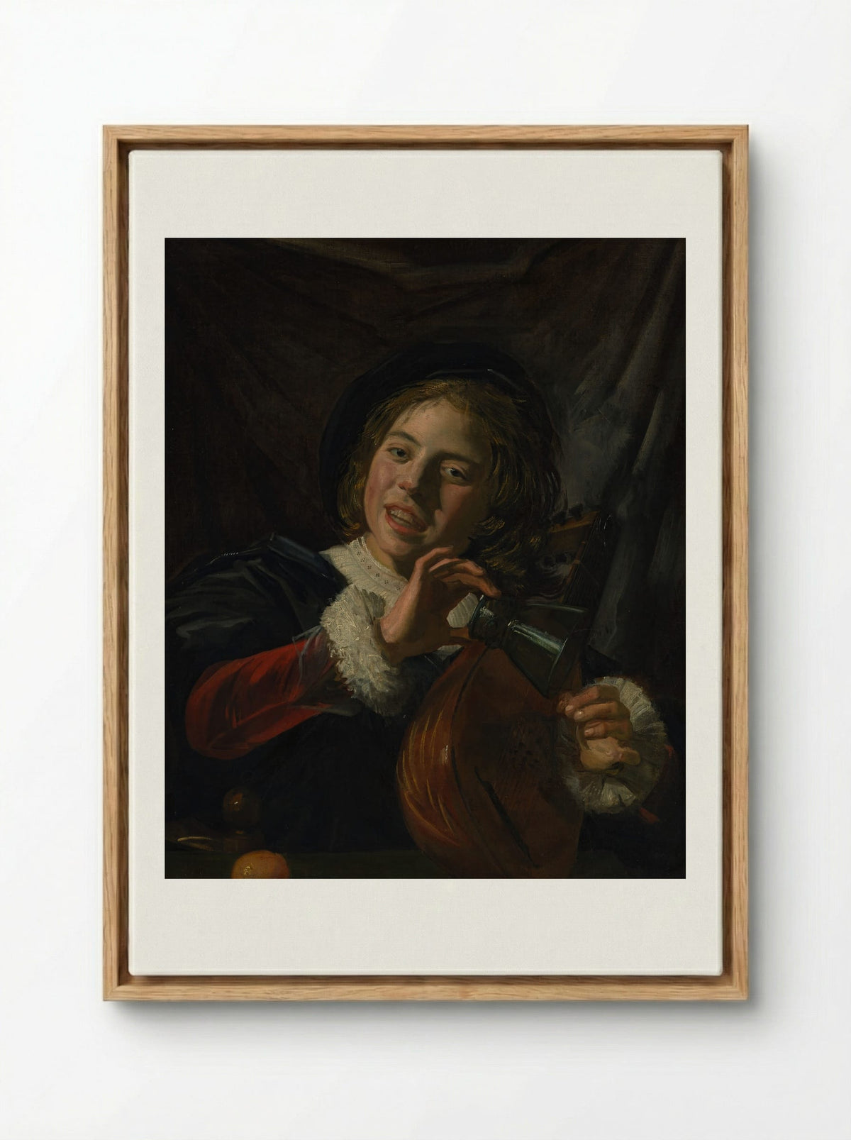 Boy with a Lute - Frans Hals - Framed Canvas Wood