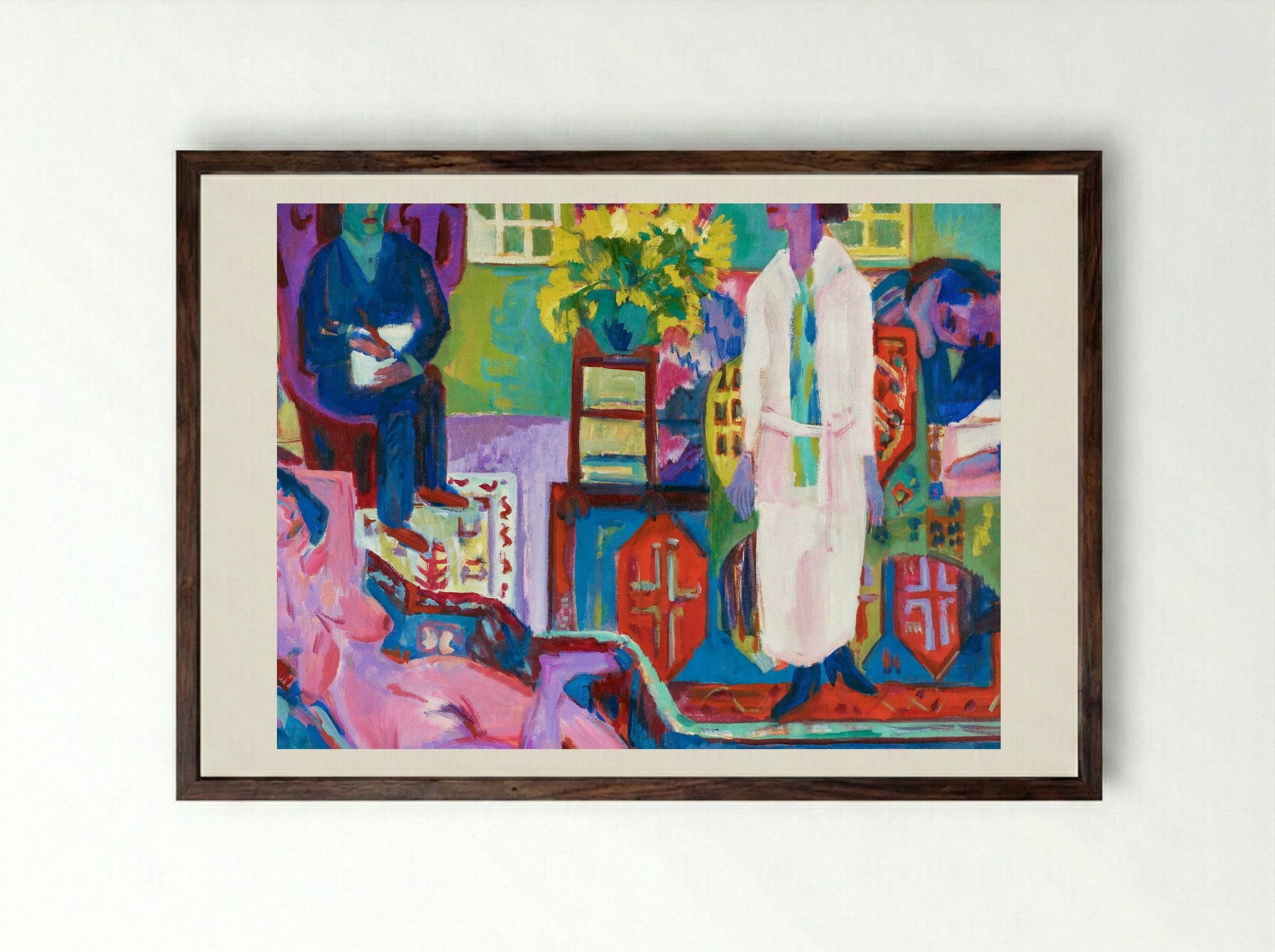 Modern Bohemia - Ernst Ludwig Kirchner - Framed Print Dark Wood