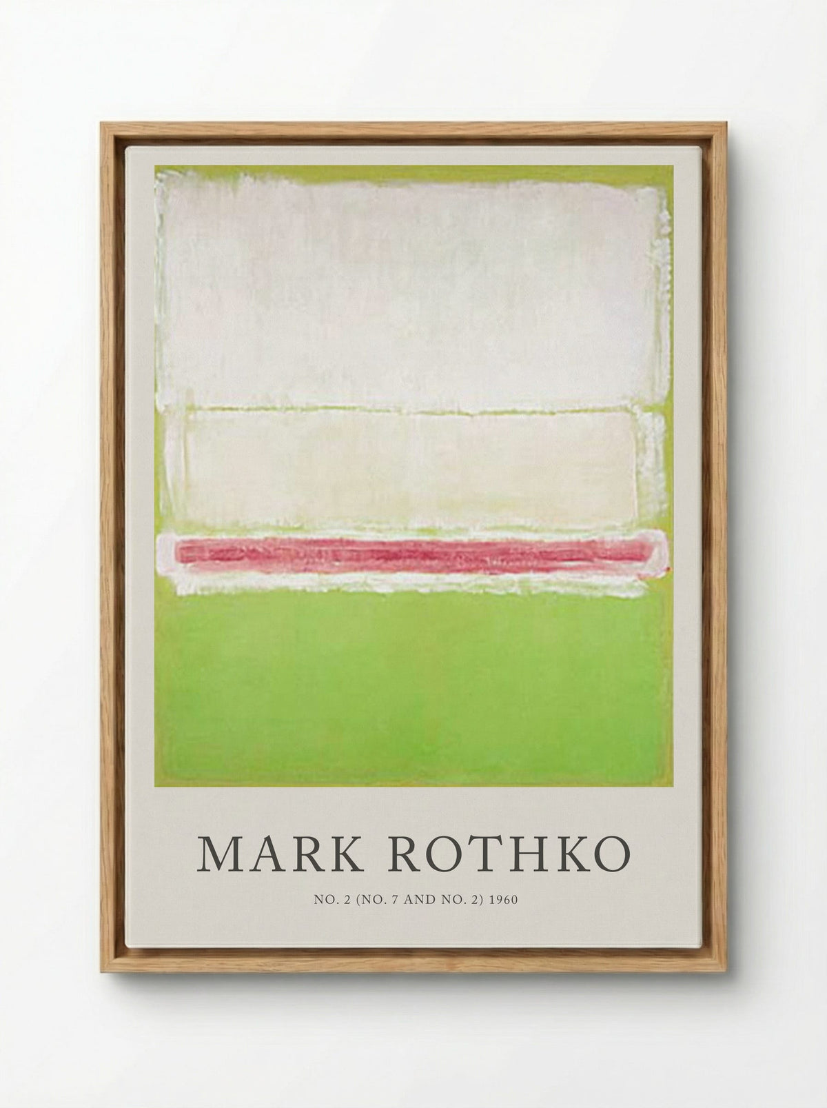 No. 2 (No. 7 and No. 2) - Mark Rothko - Framed Canvas Wood