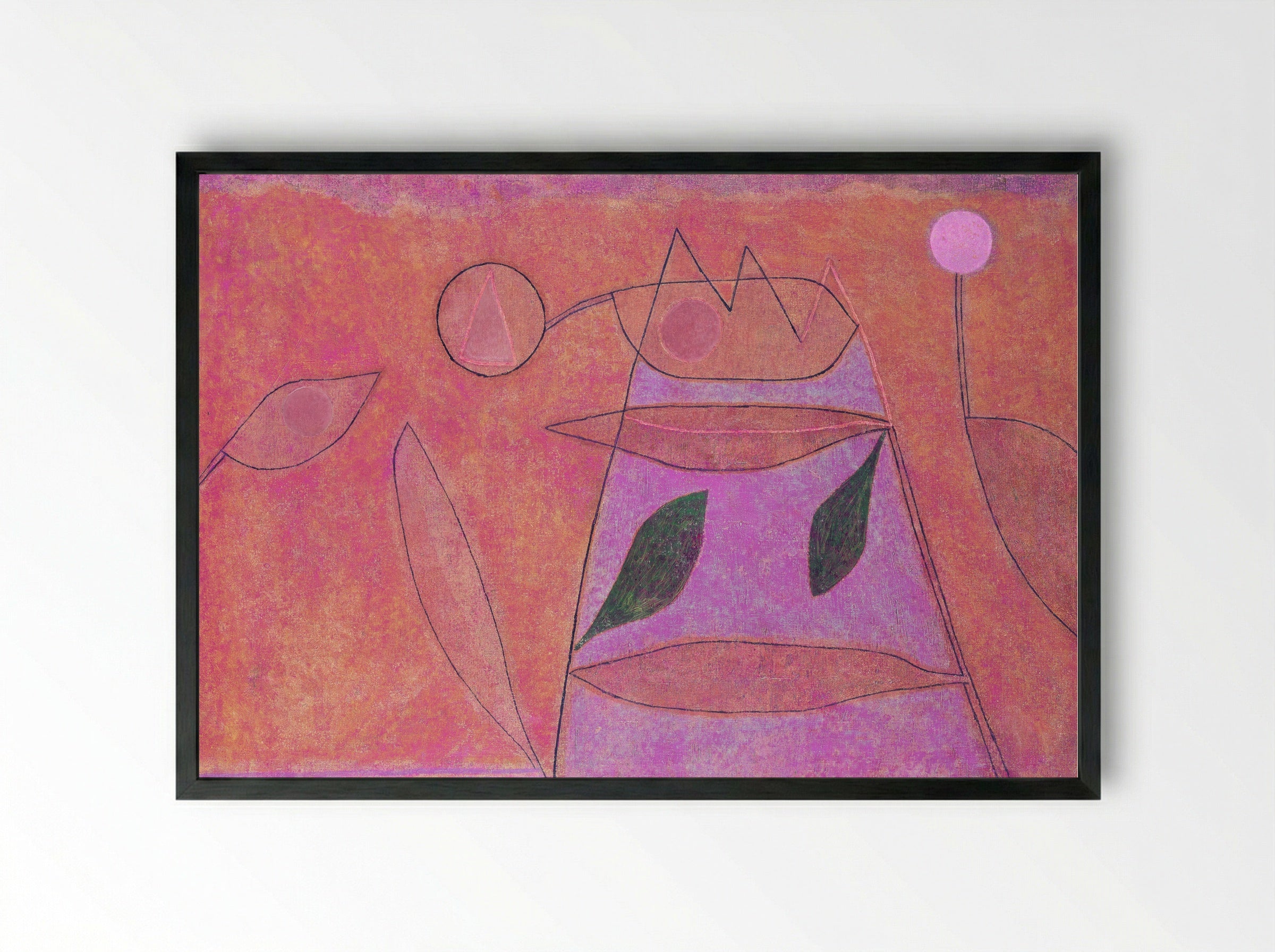 Untitled (Geometric Landscape) - Paul Klee - Framed Print Black