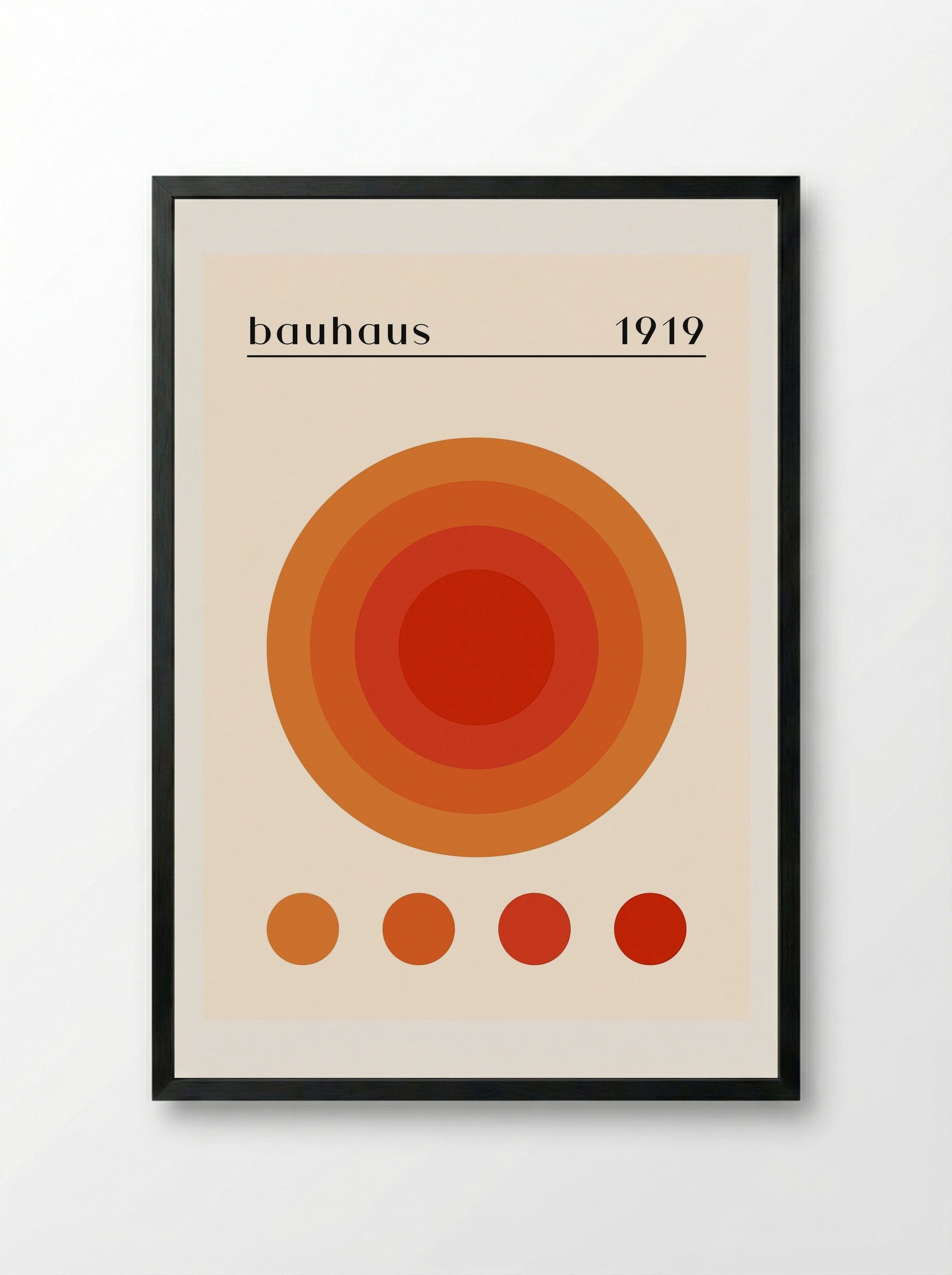 Bauhaus Radiant Circle - 1919 Exhibition Poster - Framed Print Black