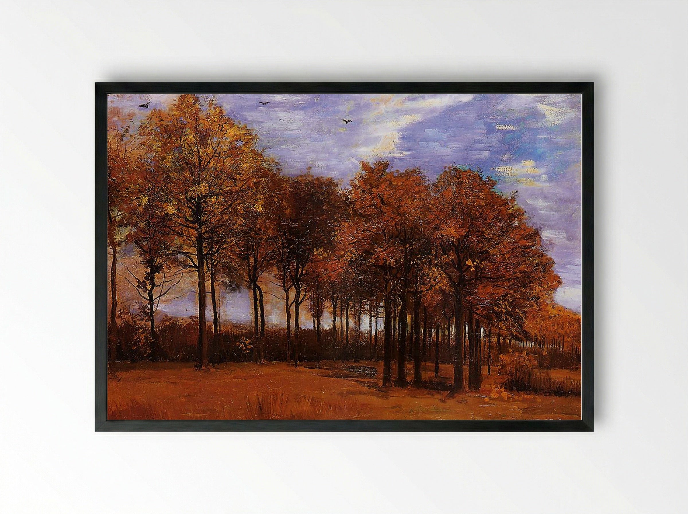 Autumn Landscape - Camille Pissarro - Framed Print Black