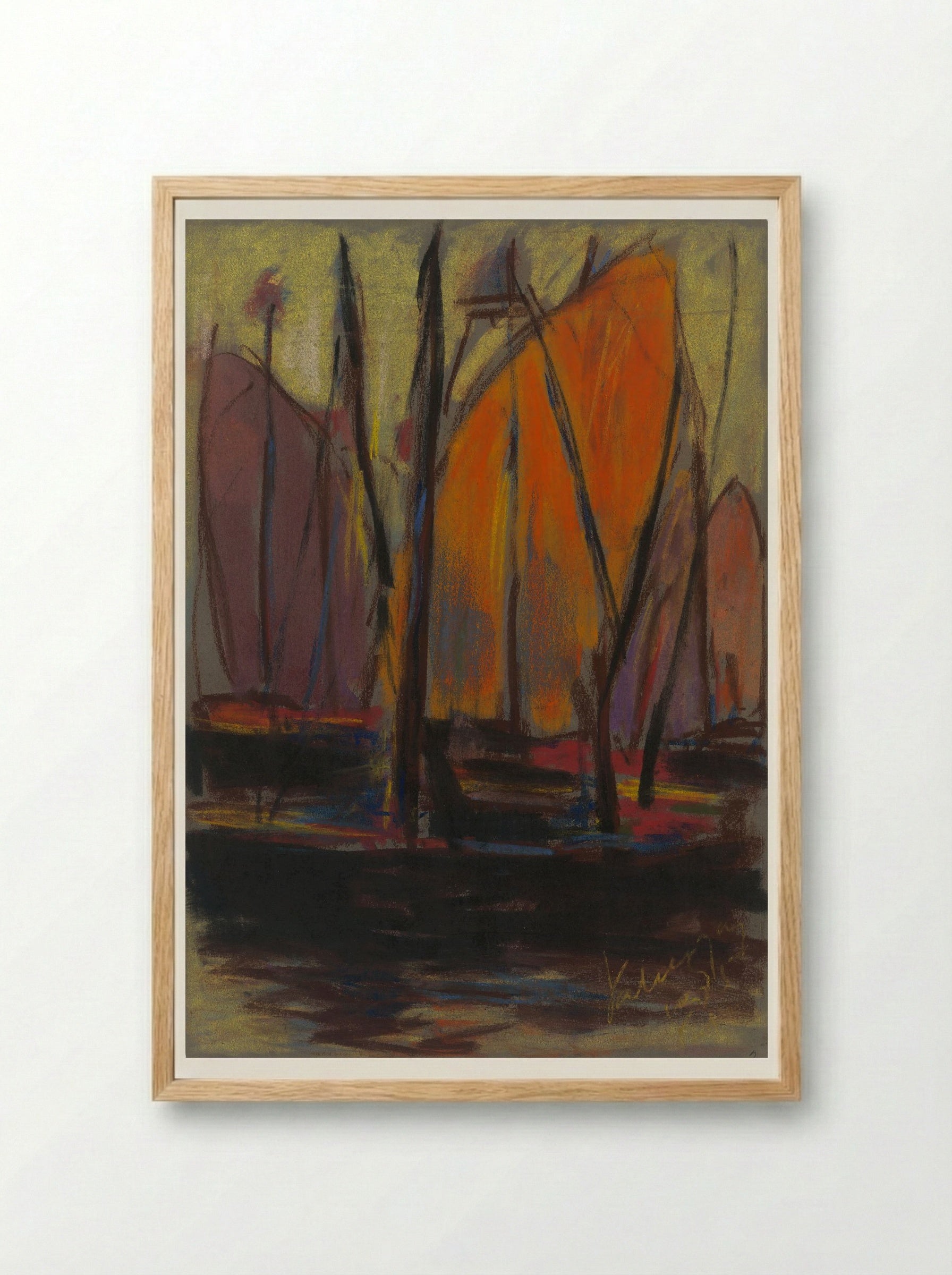 At the Port - Zolo Palugyay - Framed Print Wood