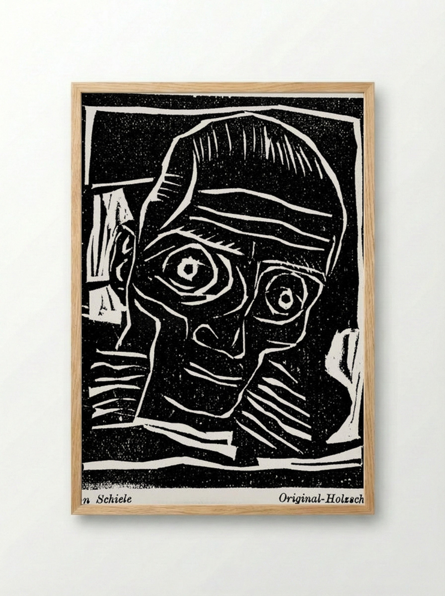 Die Aktion, Jg. 6, Nr. 39/40 (Self-Portrait) - Egon Schiele - Framed Print Wood