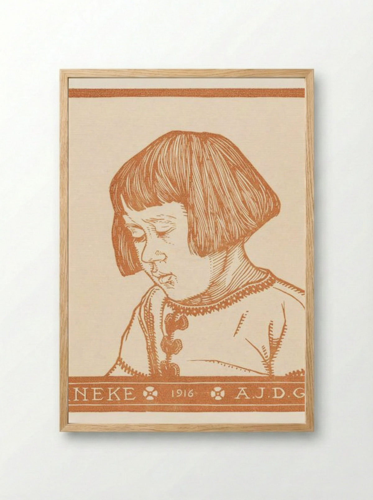Portrait of Ineke Broekman - Julie de Graag - Framed Print Wood