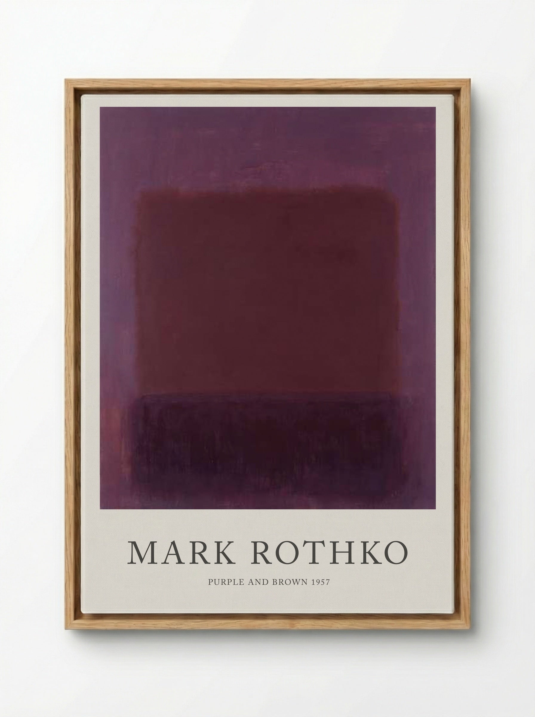 Purple and Brown - Mark Rothko - Framed Canvas Wood