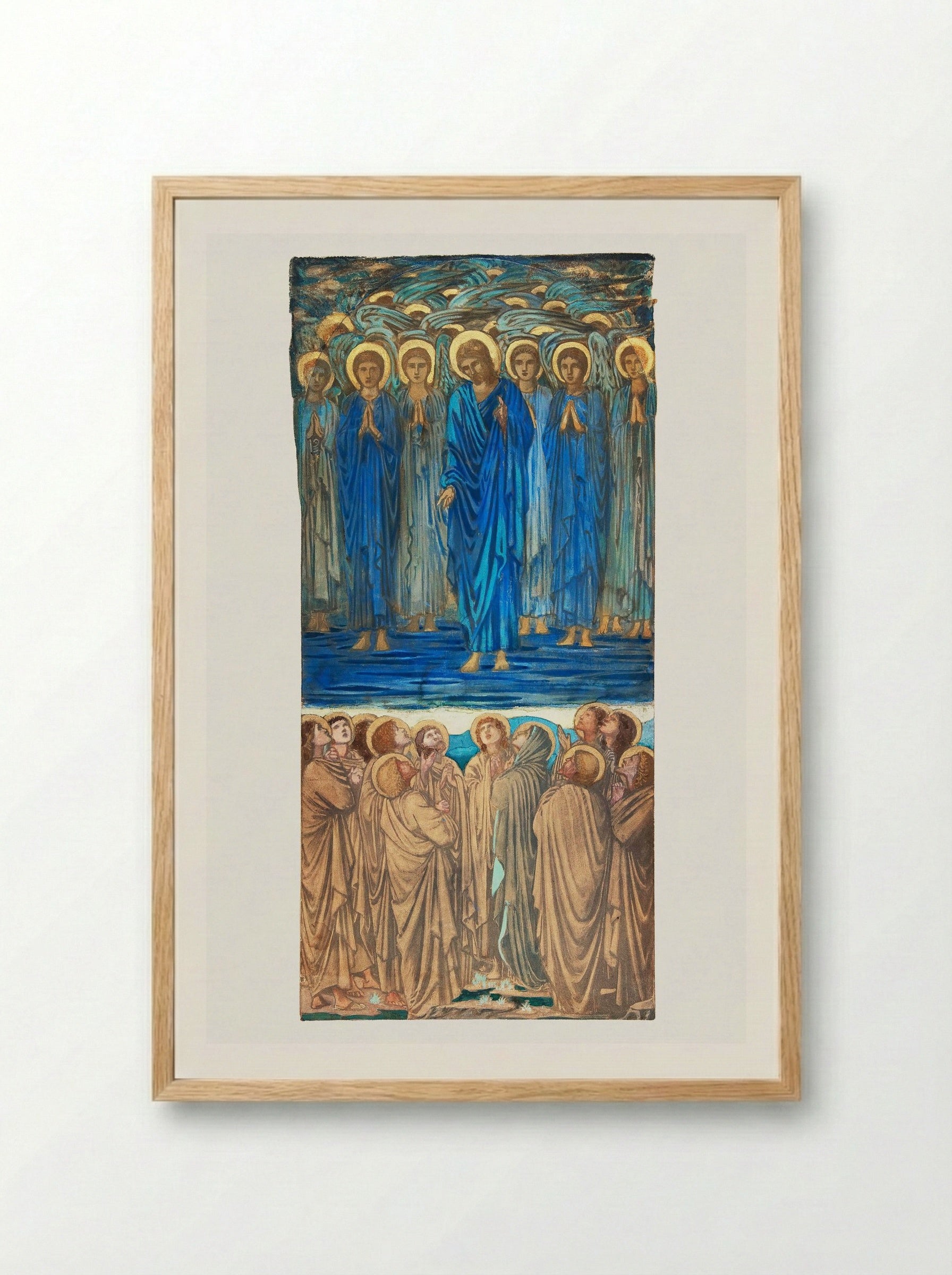 Study for 'The Ascension of Christ' Stained-Glass Window - Edward Burne-Jones - Framed Print Wood